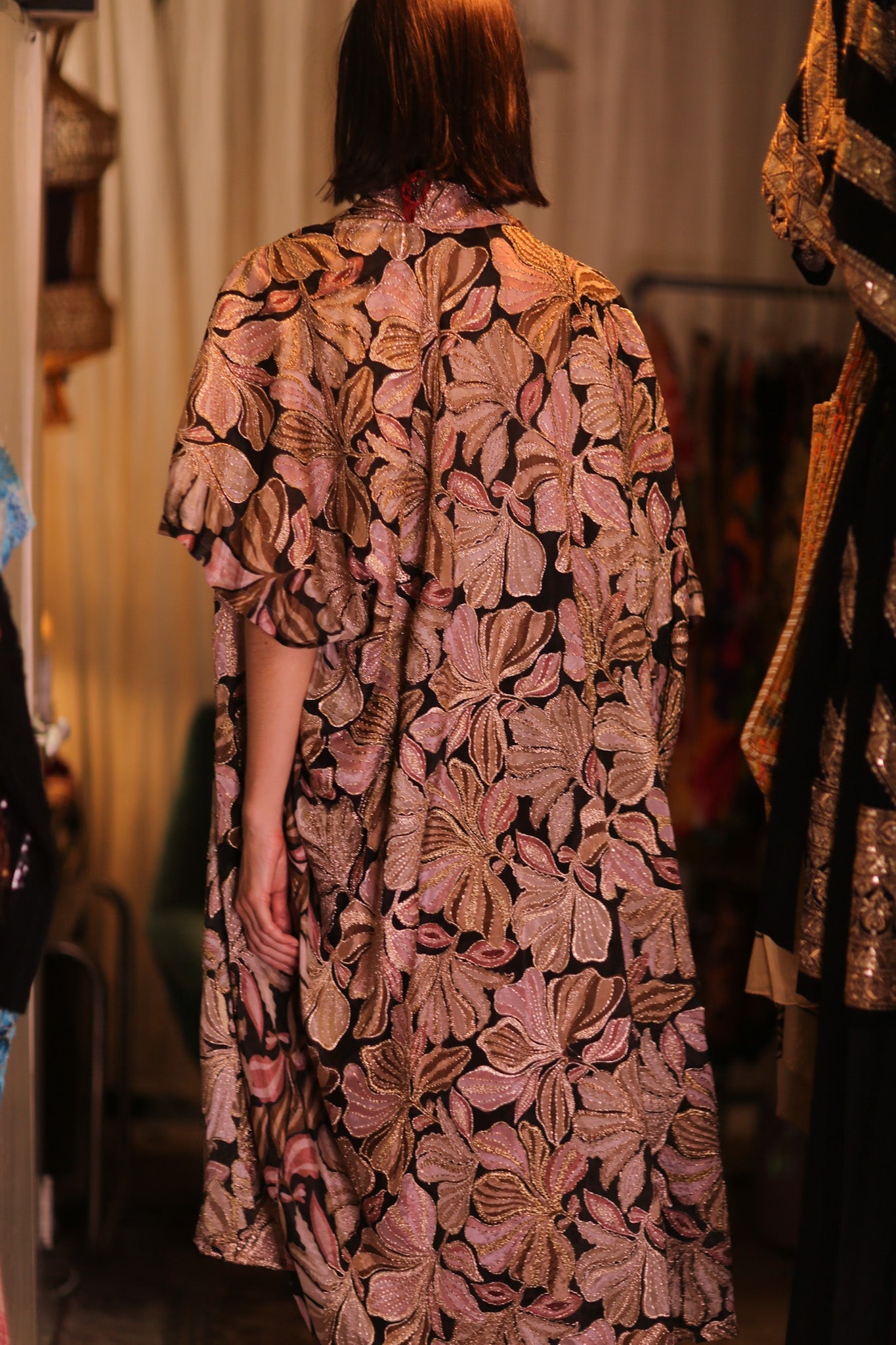 EMBROIDERED SILK NOVELTY KIMONO BEAMS - MOMO STUDIO BERLIN - Berlin Concept Store - sustainable & ethical fashion