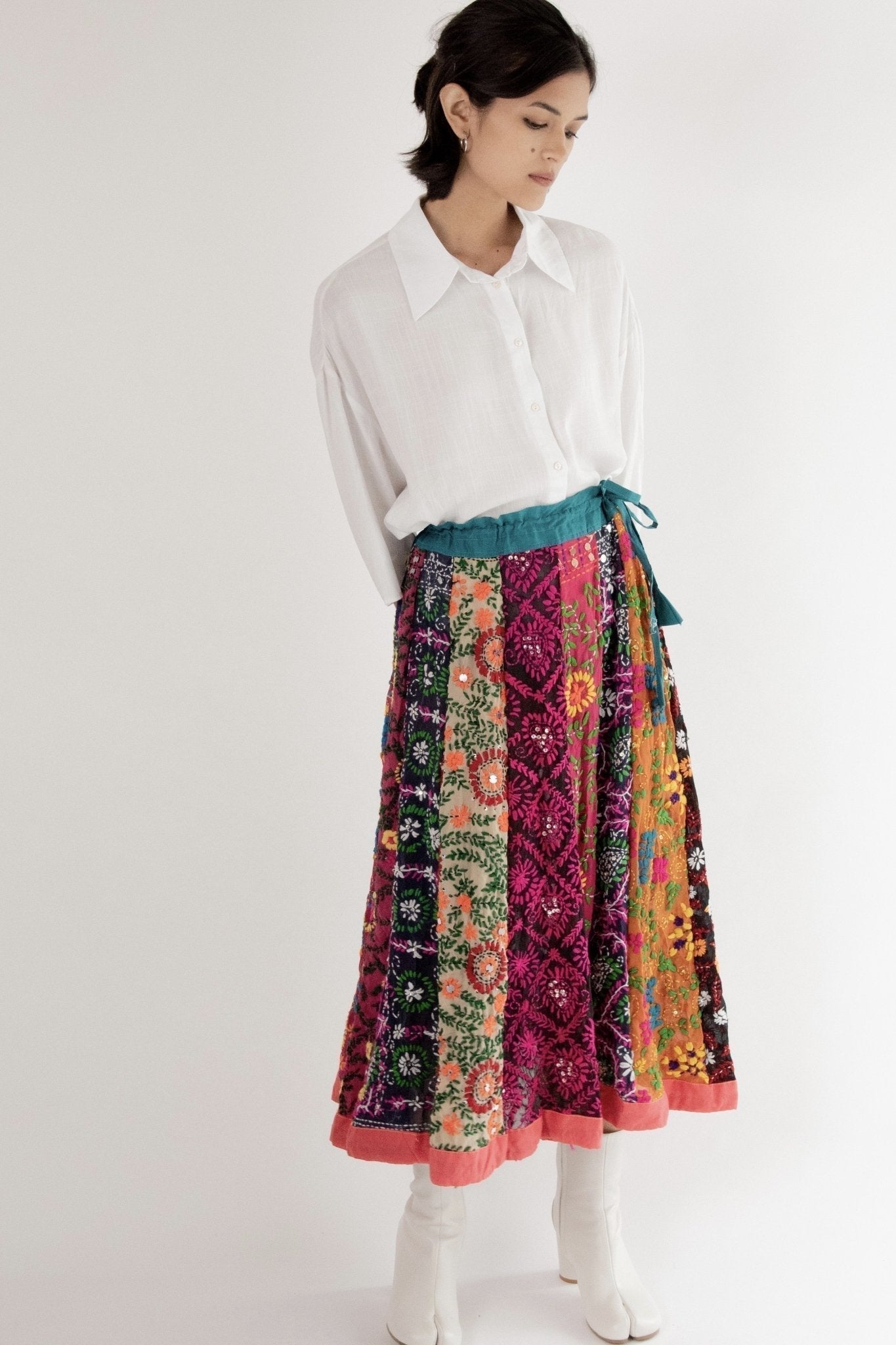 EMBROIDERED SKIRT LOUISE - MOMO STUDIO BERLIN - Berlin Concept Store - sustainable & ethical fashion