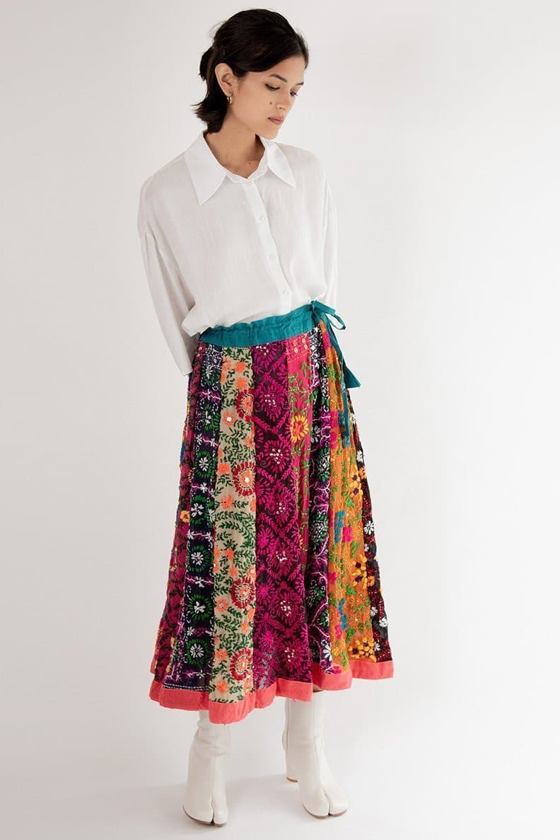 EMBROIDERED SKIRT LOUISE - MOMO STUDIO BERLIN - Berlin Concept Store - sustainable & ethical fashion