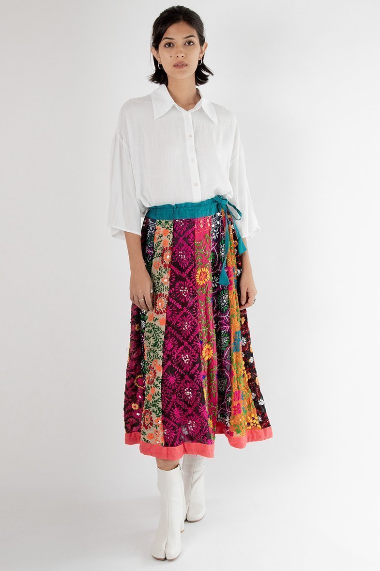 EMBROIDERED SKIRT LOUISE - MOMO STUDIO BERLIN - Berlin Concept Store - sustainable & ethical fashion