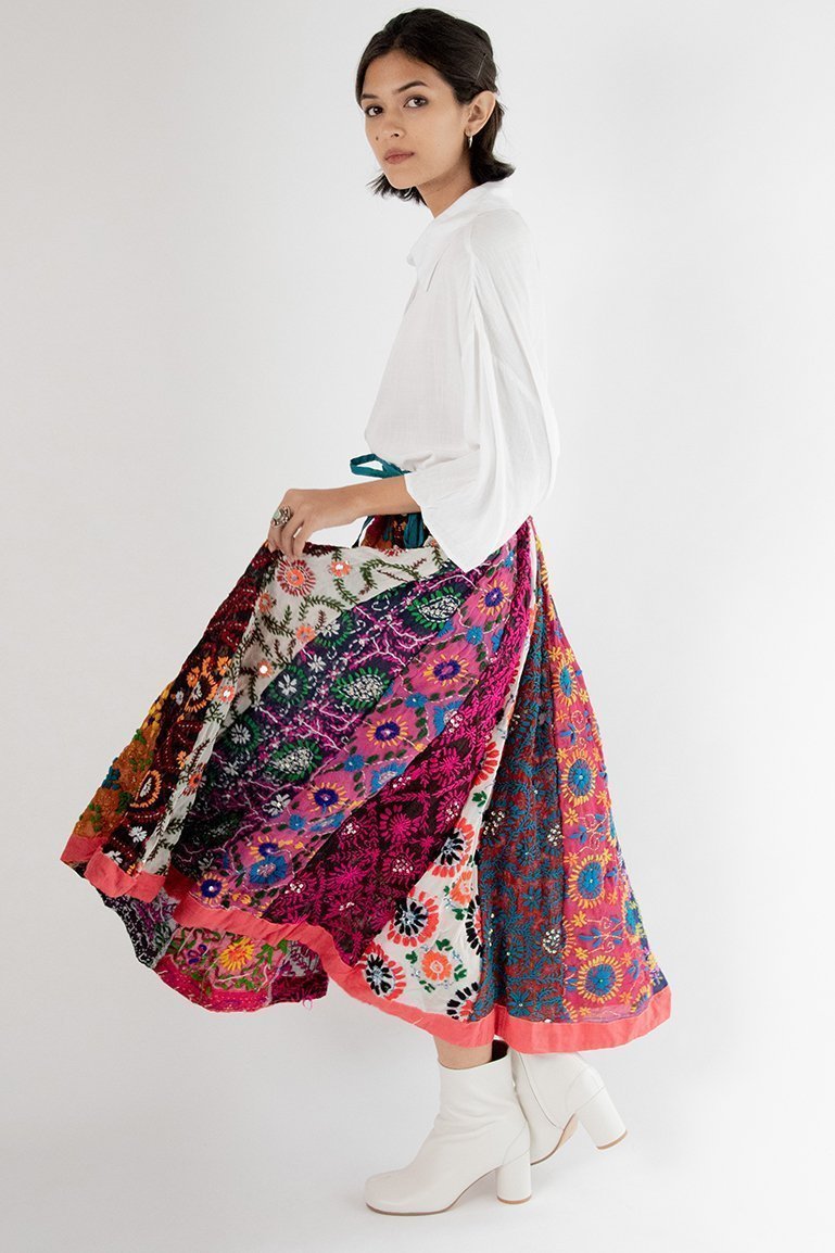 EMBROIDERED SKIRT LOUISE - MOMO STUDIO BERLIN - Berlin Concept Store - sustainable & ethical fashion