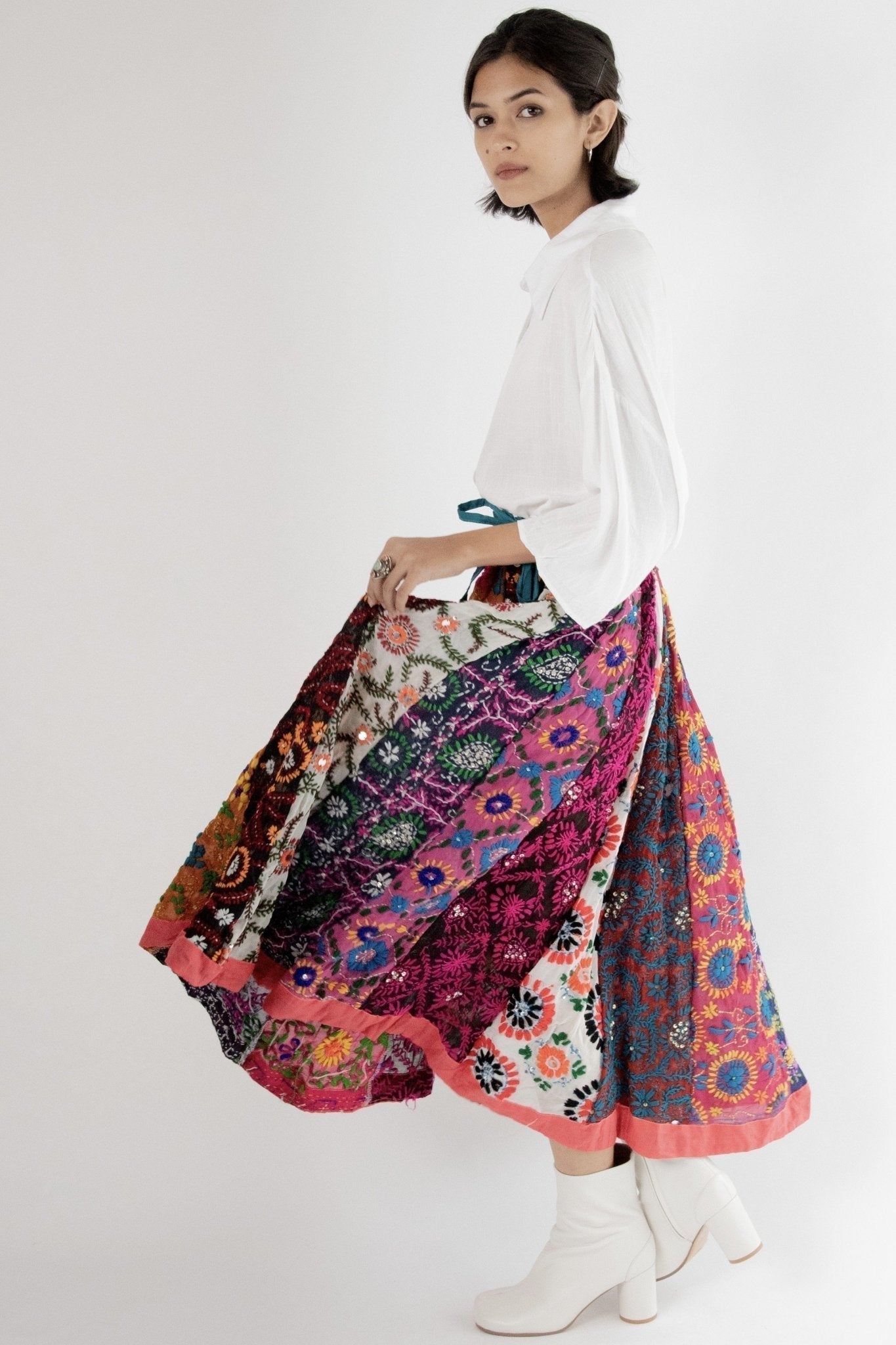 EMBROIDERED SKIRT LOUISE - MOMO STUDIO BERLIN - Berlin Concept Store - sustainable & ethical fashion