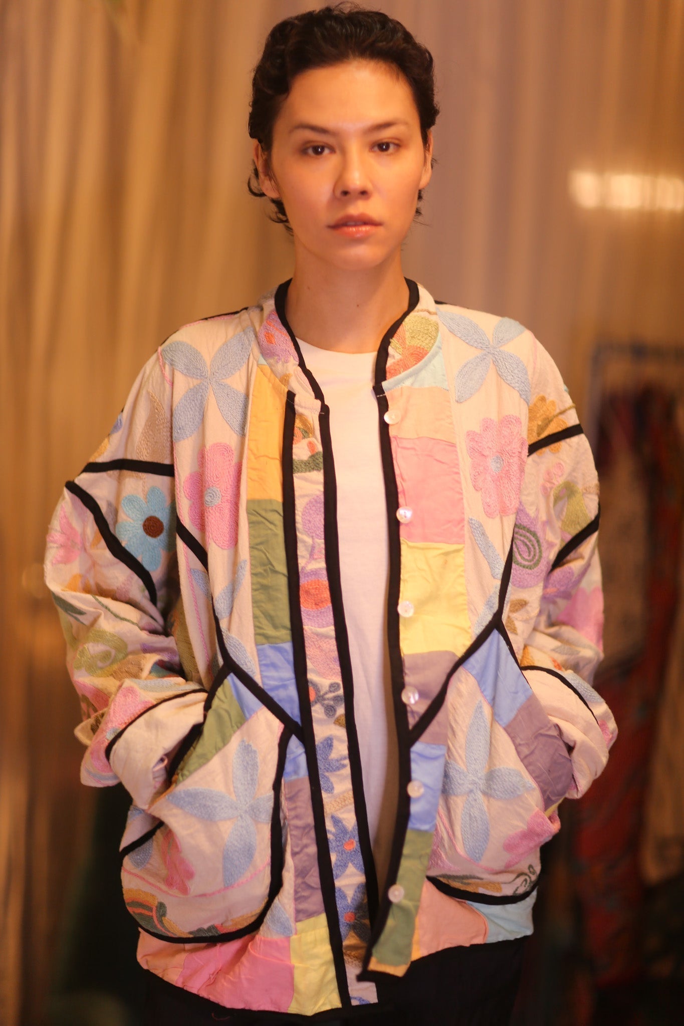 EMBROIDERED SUZANI JACKET THETTANT - sustainably made MOMO NEW YORK sustainable clothing, coatandjacket slow fashion