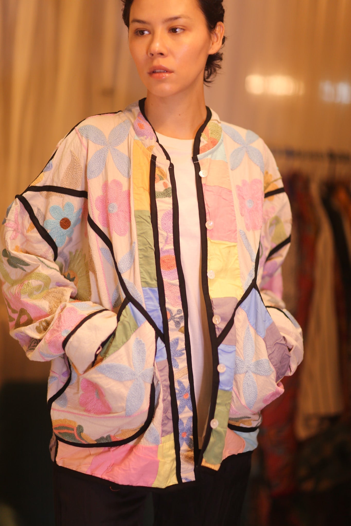 EMBROIDERED SUZANI JACKET THETTANT - sustainably made MOMO NEW YORK sustainable clothing, coatandjacket slow fashion