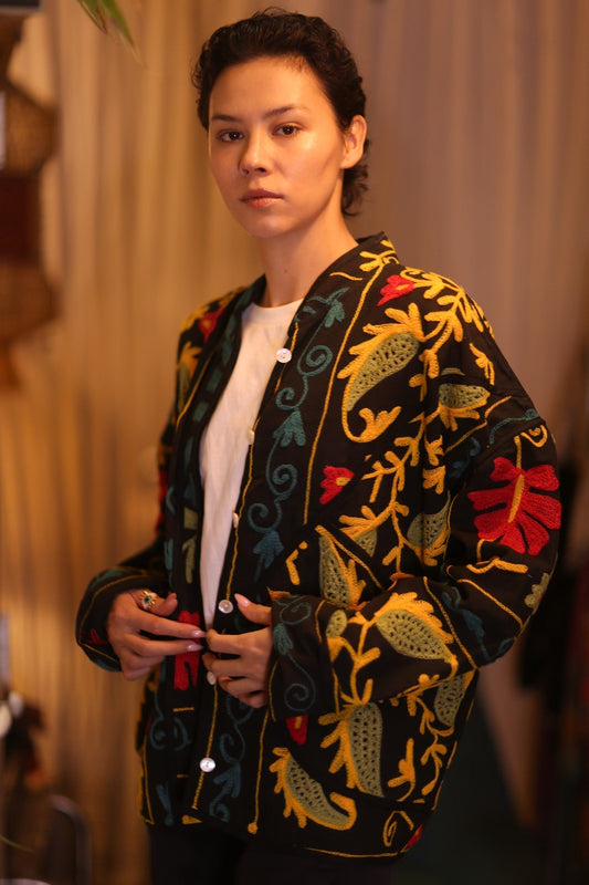 EMBROIDERED SUZANI JACKET THITKWA - MOMO STUDIO BERLIN - Berlin Concept Store - sustainable & ethical fashion