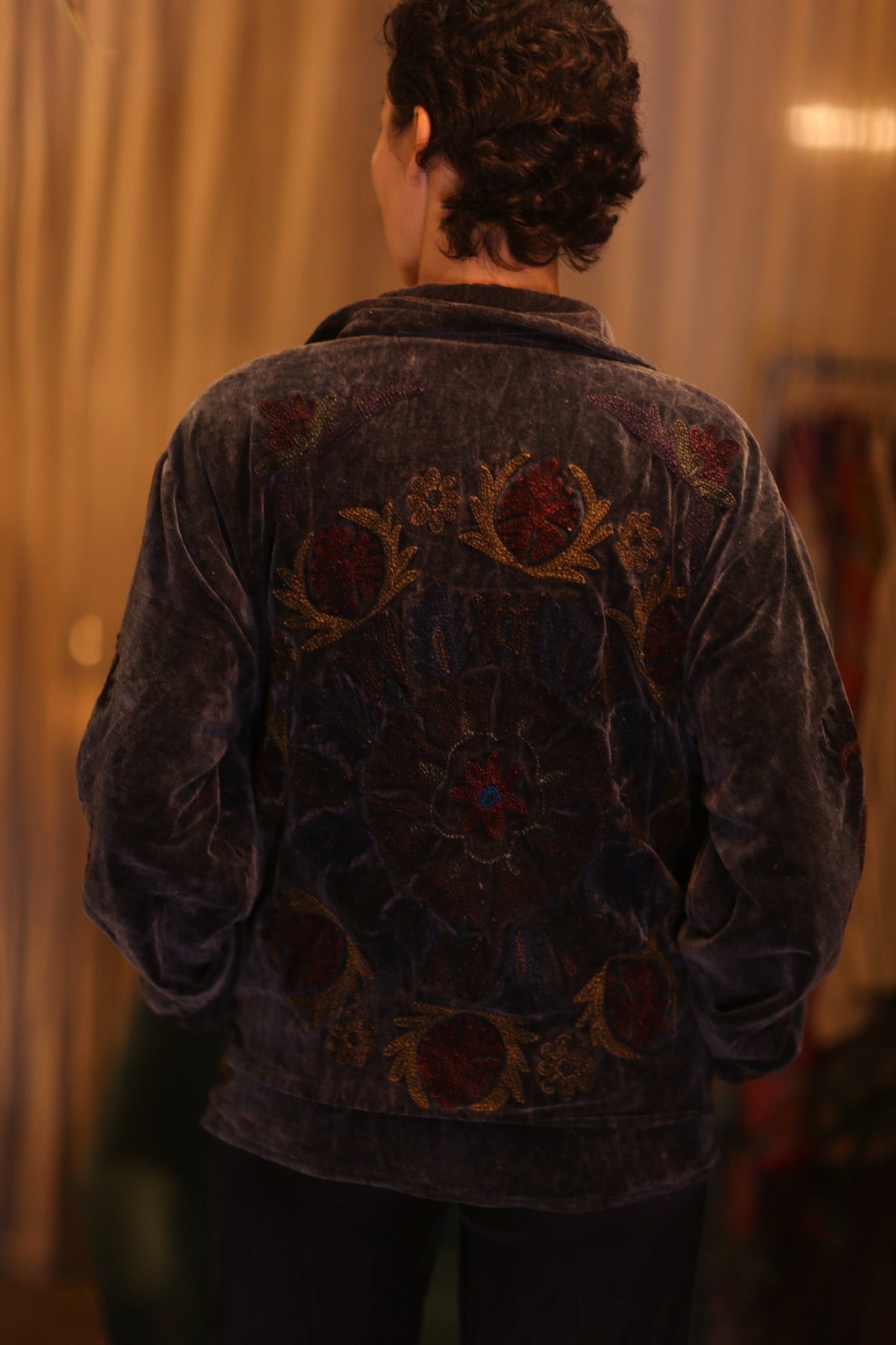 EMBROIDERED VELVET COAT JACKET JESSI - MOMO STUDIO BERLIN - Berlin Concept Store - sustainable & ethical fashion