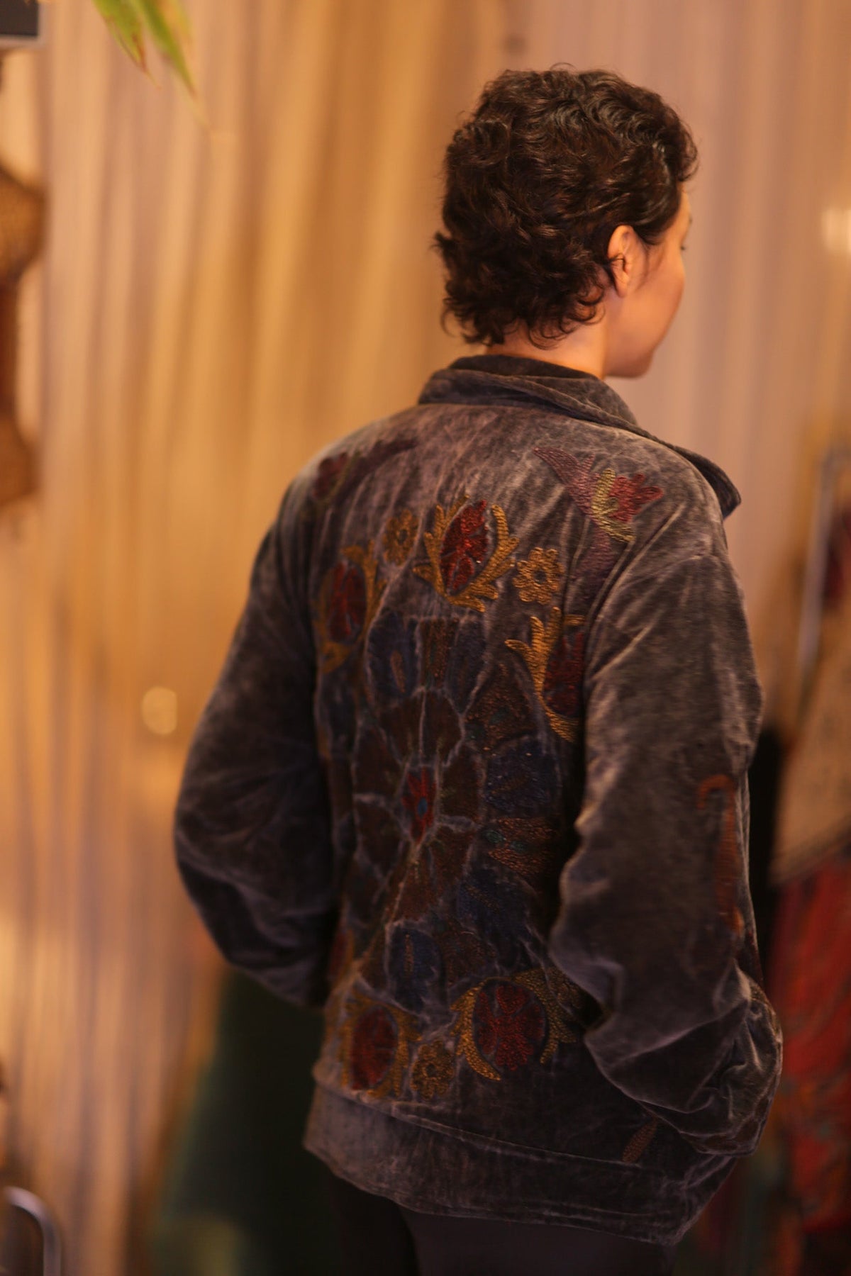 EMBROIDERED VELVET COAT JACKET JESSI - MOMO STUDIO BERLIN - Berlin Concept Store - sustainable & ethical fashion