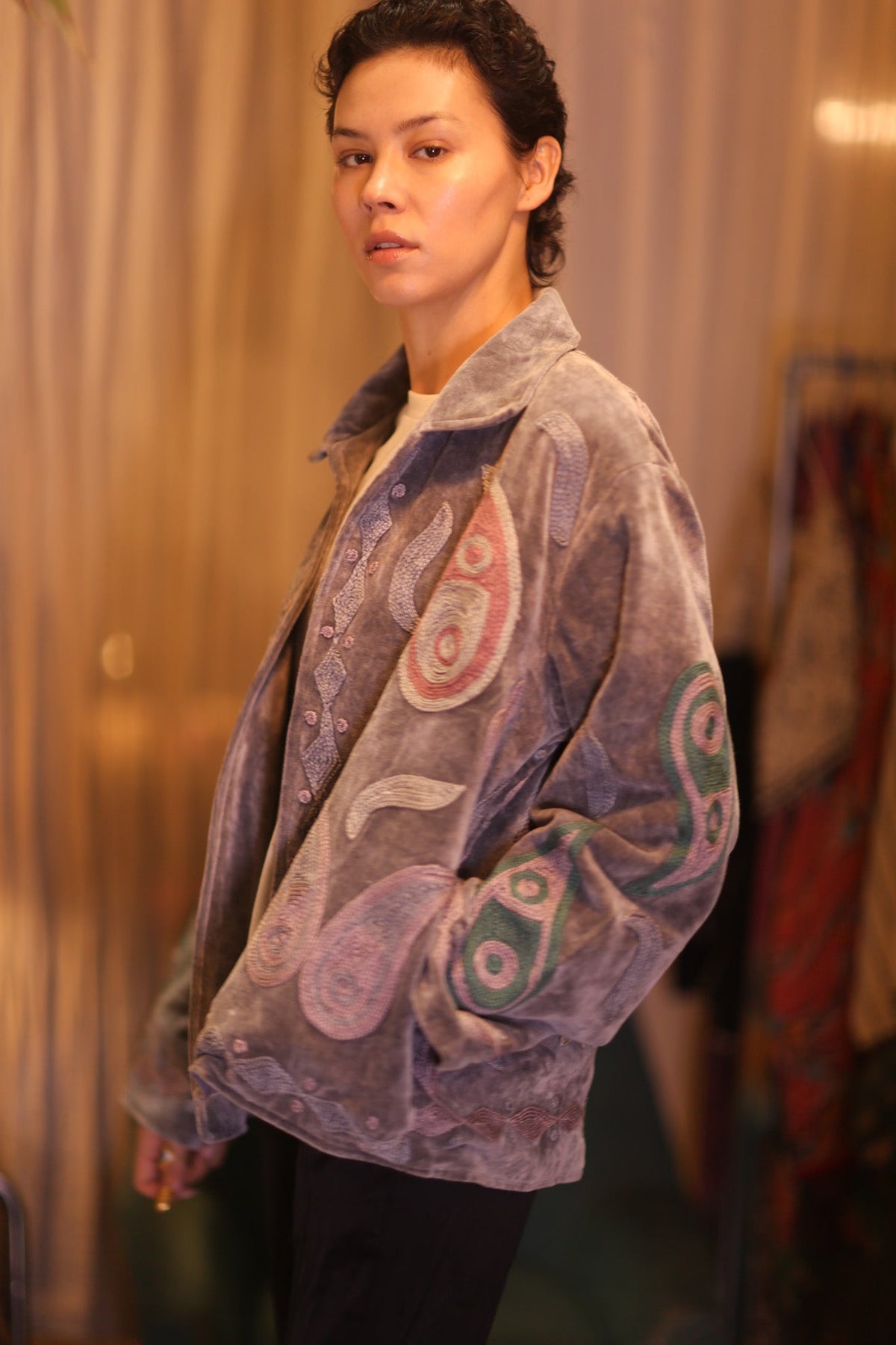 EMBROIDERED VELVET JACKET DHU - MOMO STUDIO BERLIN - Berlin Concept Store - sustainable & ethical fashion