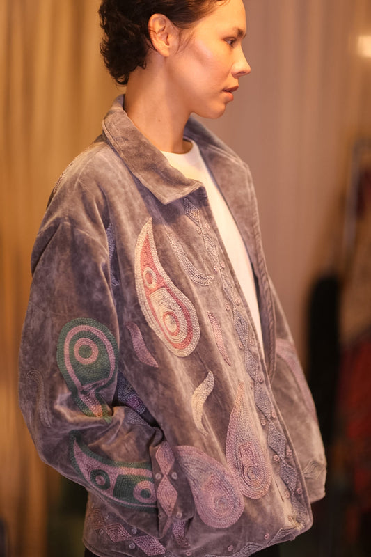 EMBROIDERED VELVET JACKET DHU - MOMO STUDIO BERLIN - Berlin Concept Store - sustainable & ethical fashion