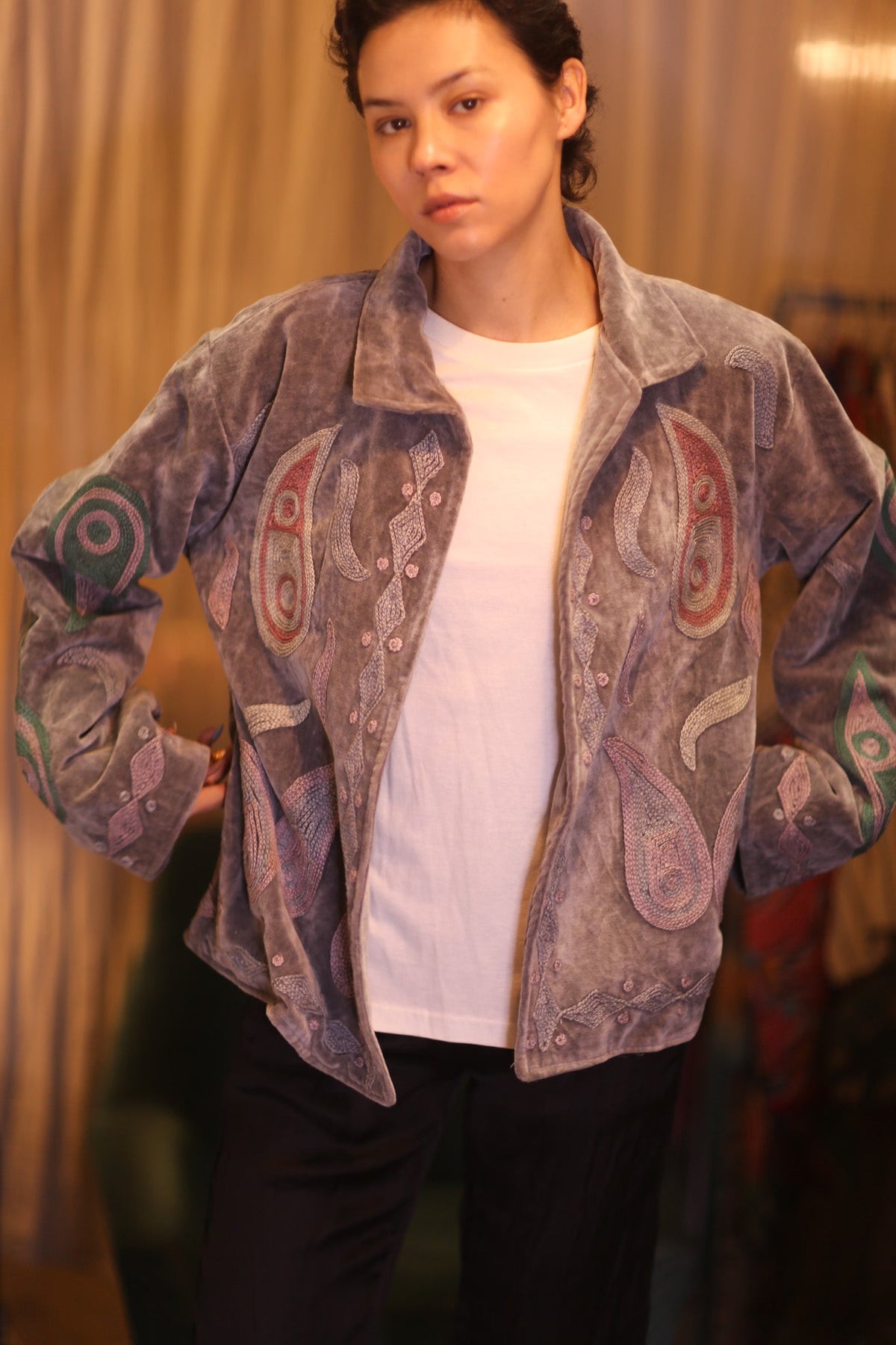 EMBROIDERED VELVET JACKET DHU - MOMO STUDIO BERLIN - Berlin Concept Store - sustainable & ethical fashion