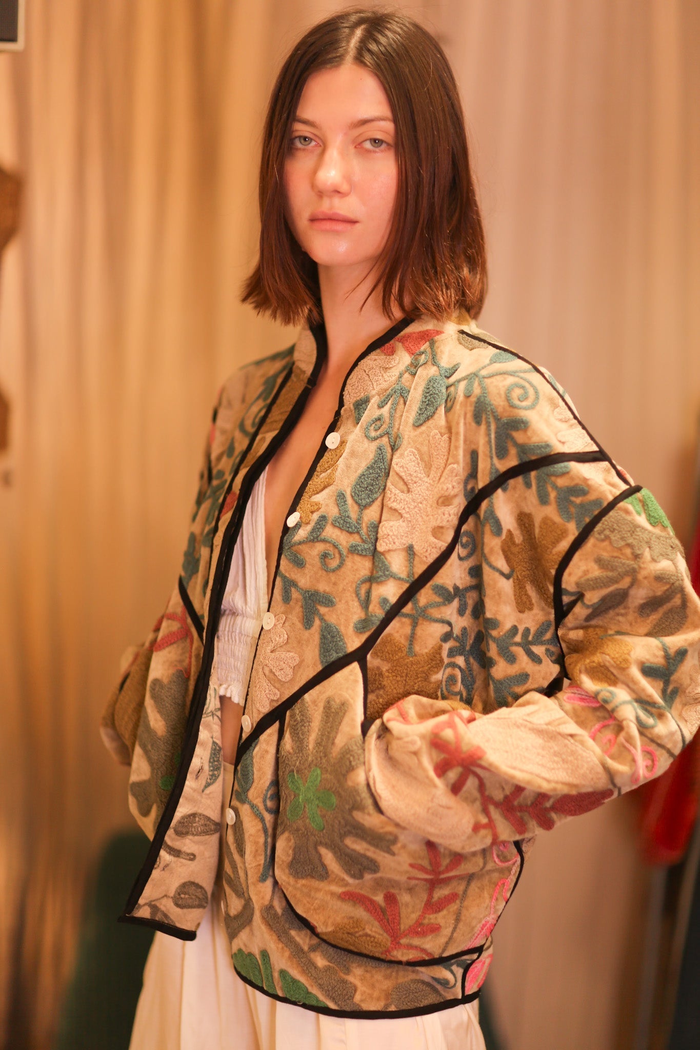 EMBROIDERED VELVET JACKET GORKIN - MOMO STUDIO BERLIN - Berlin Concept Store - sustainable & ethical fashion