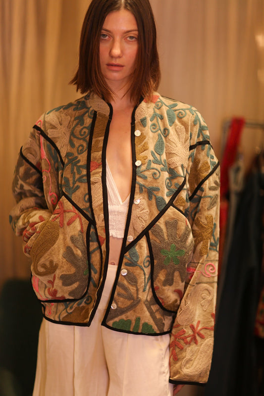 EMBROIDERED VELVET JACKET GORKIN - MOMO STUDIO BERLIN - Berlin Concept Store - sustainable & ethical fashion