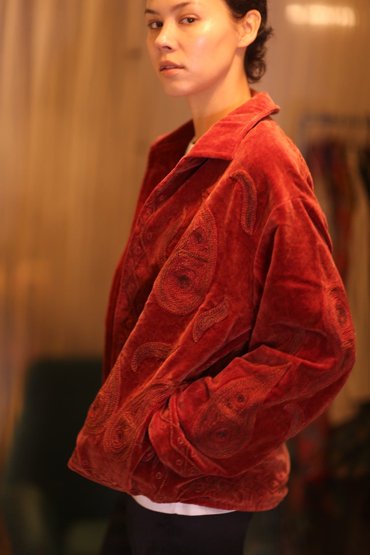 EMBROIDERED VELVET JACKET HIRAI - MOMO STUDIO BERLIN - Berlin Concept Store - sustainable & ethical fashion