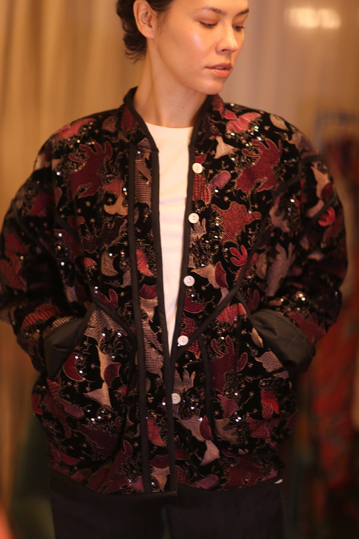 EMBROIDERED VELVET JACKET NYX - MOMO STUDIO BERLIN - Berlin Concept Store - sustainable & ethical fashion