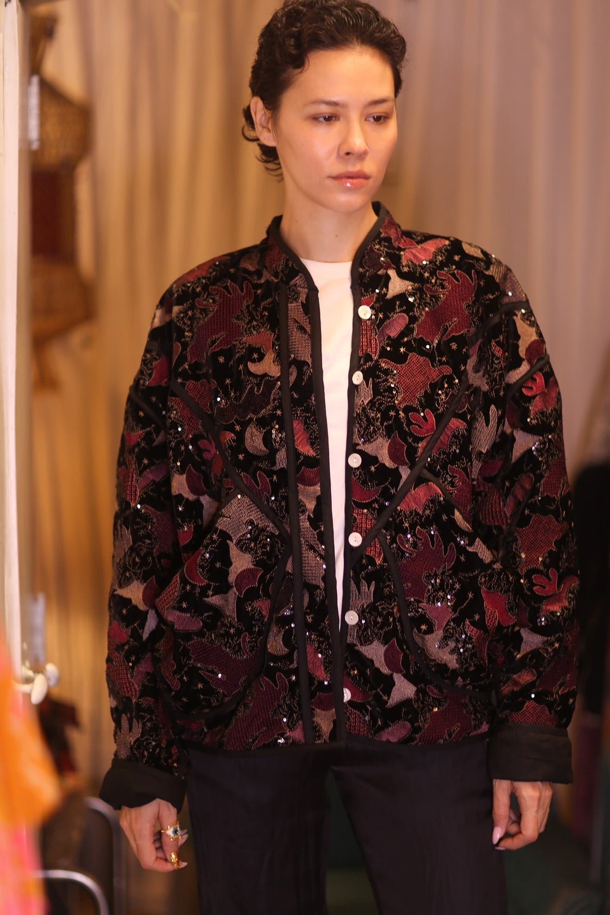 EMBROIDERED VELVET JACKET NYX - MOMO STUDIO BERLIN - Berlin Concept Store - sustainable & ethical fashion