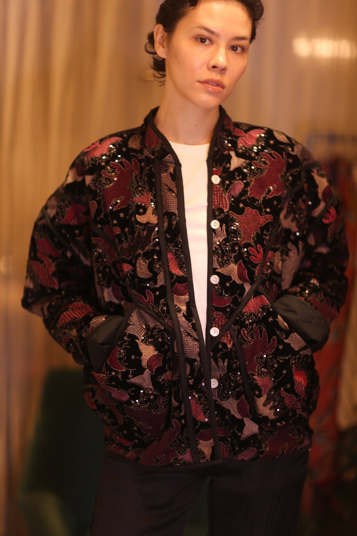 EMBROIDERED VELVET JACKET NYX - MOMO STUDIO BERLIN - Berlin Concept Store - sustainable & ethical fashion