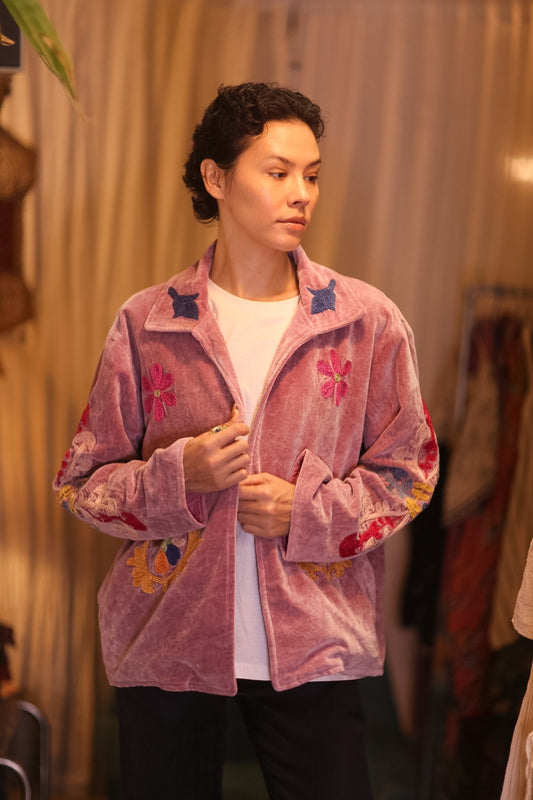 EMBROIDERED VELVET JACKET YEON - MOMO STUDIO BERLIN - Berlin Concept Store - sustainable & ethical fashion