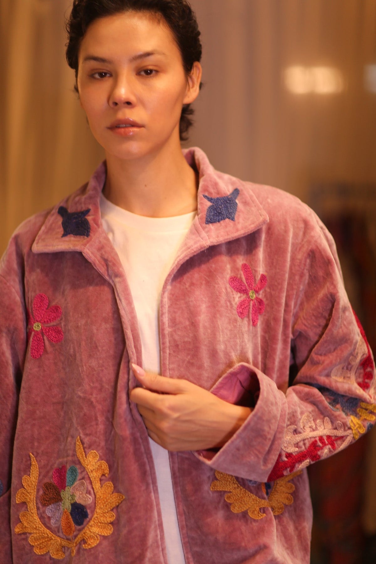 EMBROIDERED VELVET JACKET YEON - MOMO STUDIO BERLIN - Berlin Concept Store - sustainable & ethical fashion