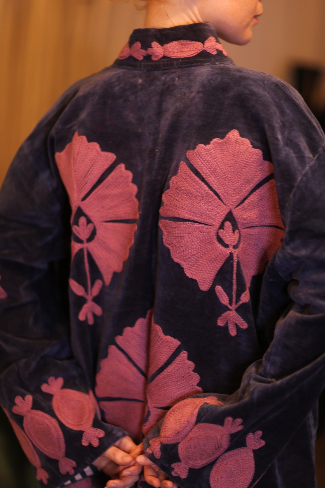 EMBROIDERED VELVET LONG COAT MISCHKA BAYDAR - MOMO STUDIO BERLIN - Berlin Concept Store - sustainable & ethical fashion