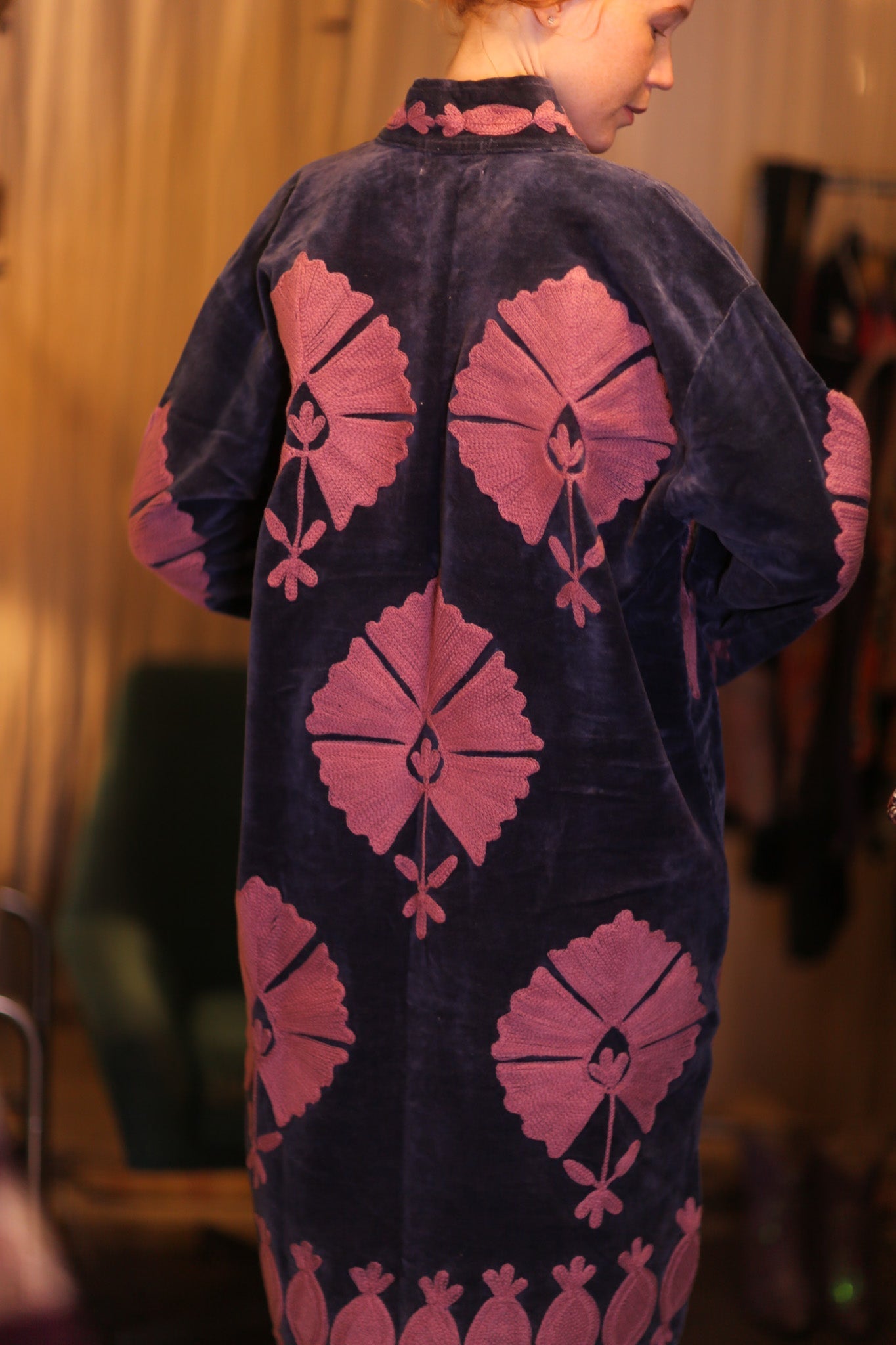 EMBROIDERED VELVET LONG COAT MISCHKA BAYDAR - MOMO STUDIO BERLIN - Berlin Concept Store - sustainable & ethical fashion