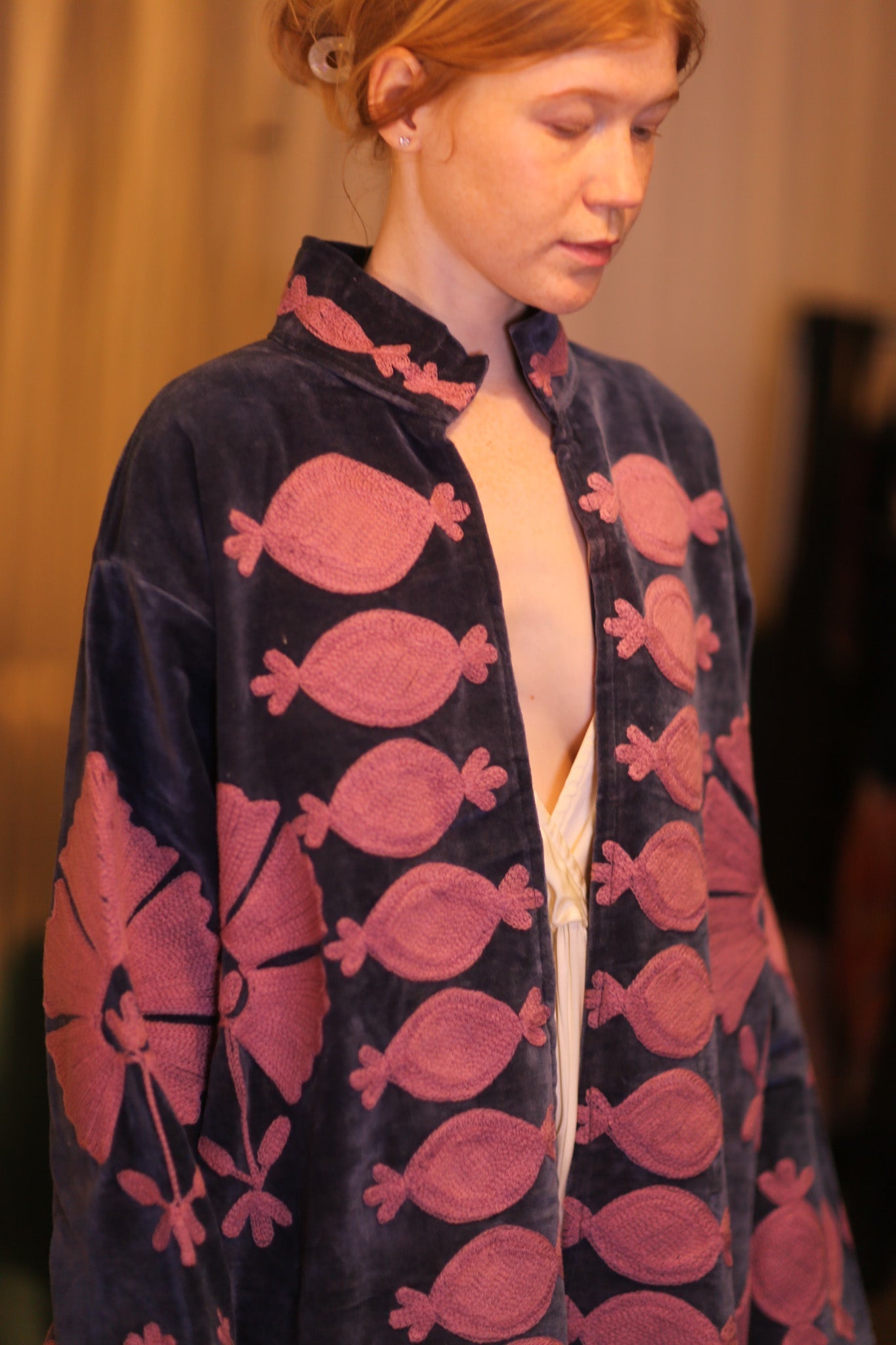 EMBROIDERED VELVET LONG COAT MISCHKA BAYDAR - MOMO STUDIO BERLIN - Berlin Concept Store - sustainable & ethical fashion