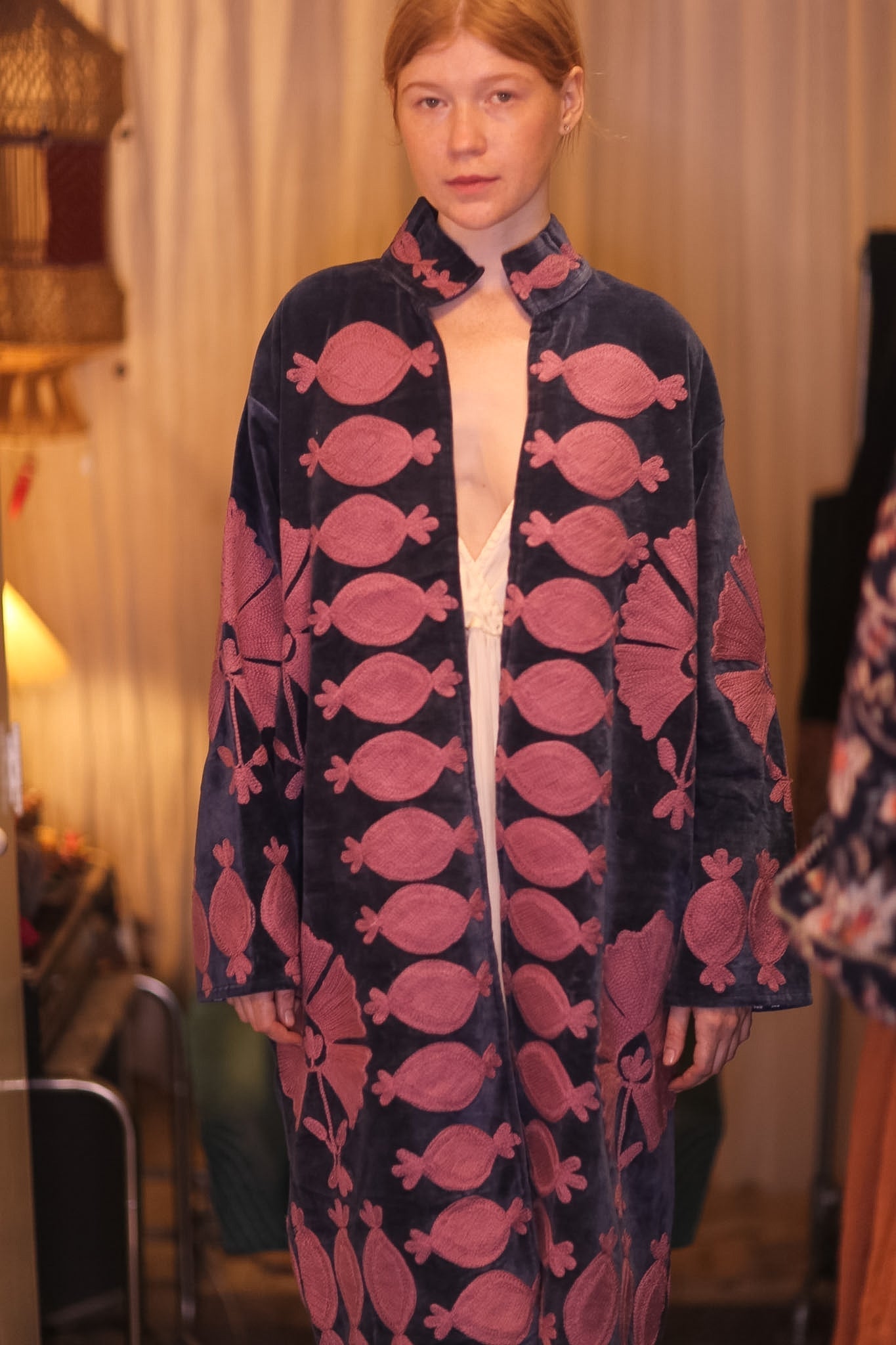 EMBROIDERED VELVET LONG COAT MISCHKA BAYDAR - MOMO STUDIO BERLIN - Berlin Concept Store - sustainable & ethical fashion