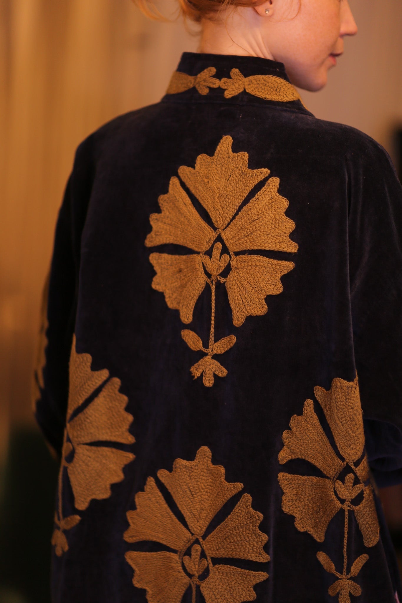EMBROIDERED VELVET LONG COAT MISCHKA CHOLAR - MOMO STUDIO BERLIN - Berlin Concept Store - sustainable & ethical fashion