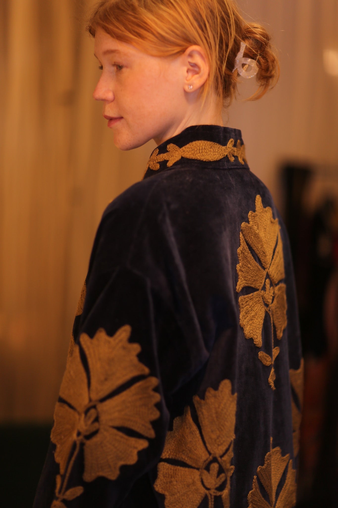 EMBROIDERED VELVET LONG COAT MISCHKA CHOLAR - MOMO STUDIO BERLIN - Berlin Concept Store - sustainable & ethical fashion