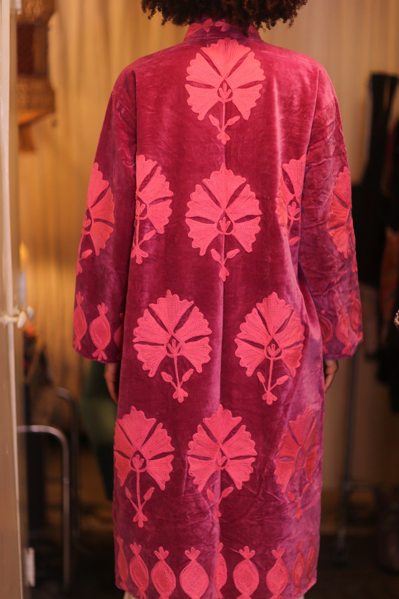 EMBROIDERED VELVET LONG COAT MISCHKA EMI - MOMO STUDIO BERLIN - Berlin Concept Store - sustainable & ethical fashion