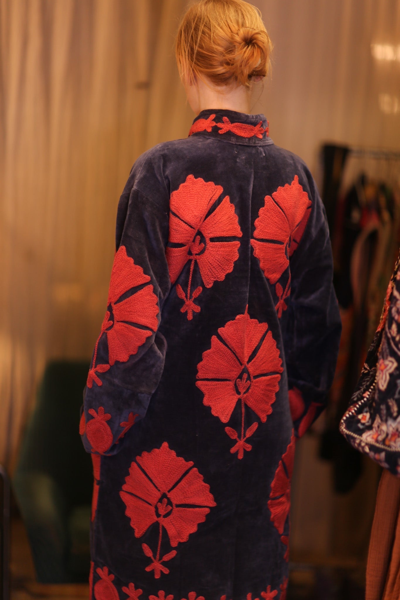 EMBROIDERED VELVET LONG COAT MISCHKA FAYE - MOMO STUDIO BERLIN - Berlin Concept Store - sustainable & ethical fashion