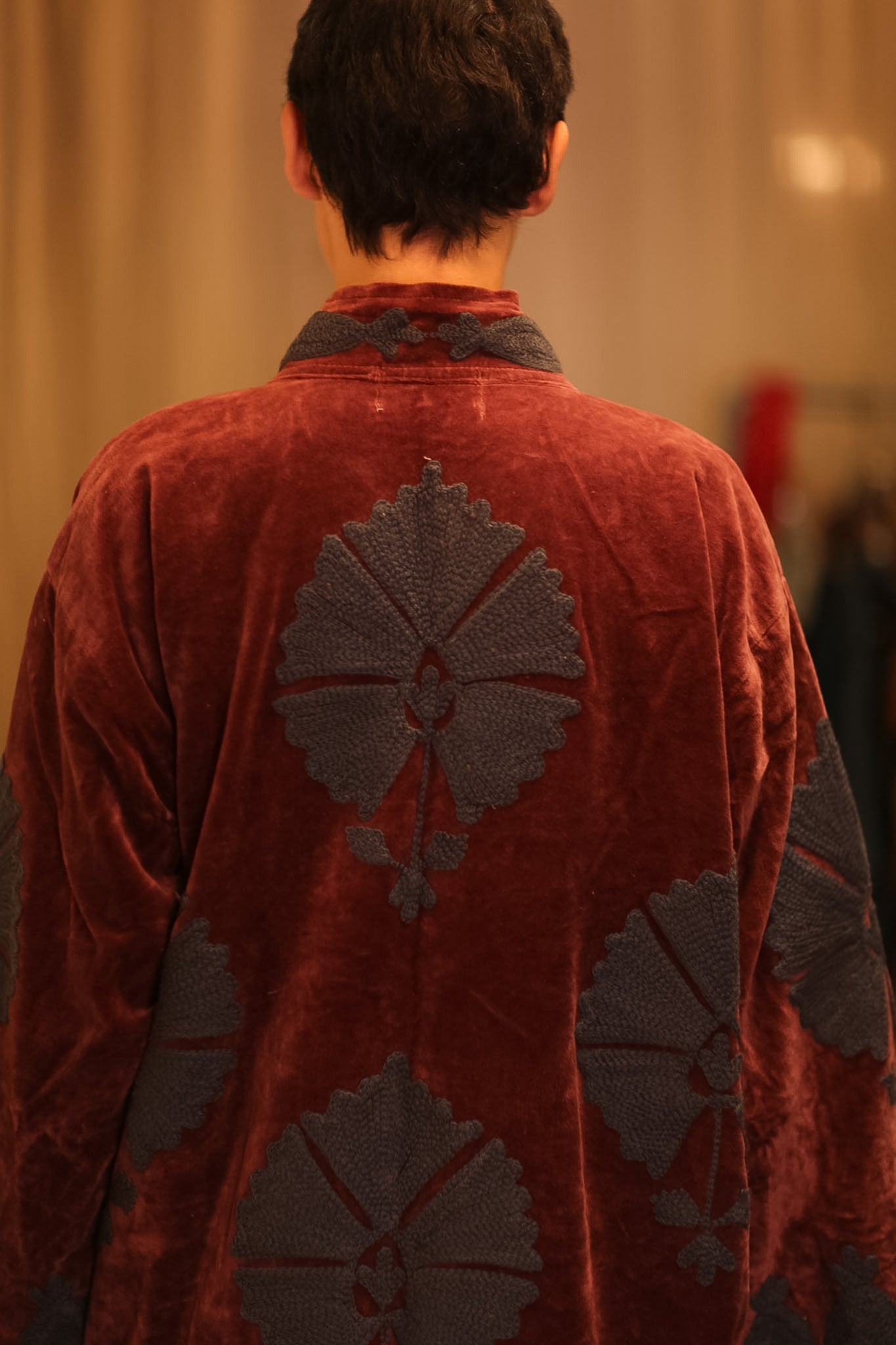 EMBROIDERED VELVET LONG COAT MISCHKA JIN - MOMO STUDIO BERLIN - Berlin Concept Store - sustainable & ethical fashion