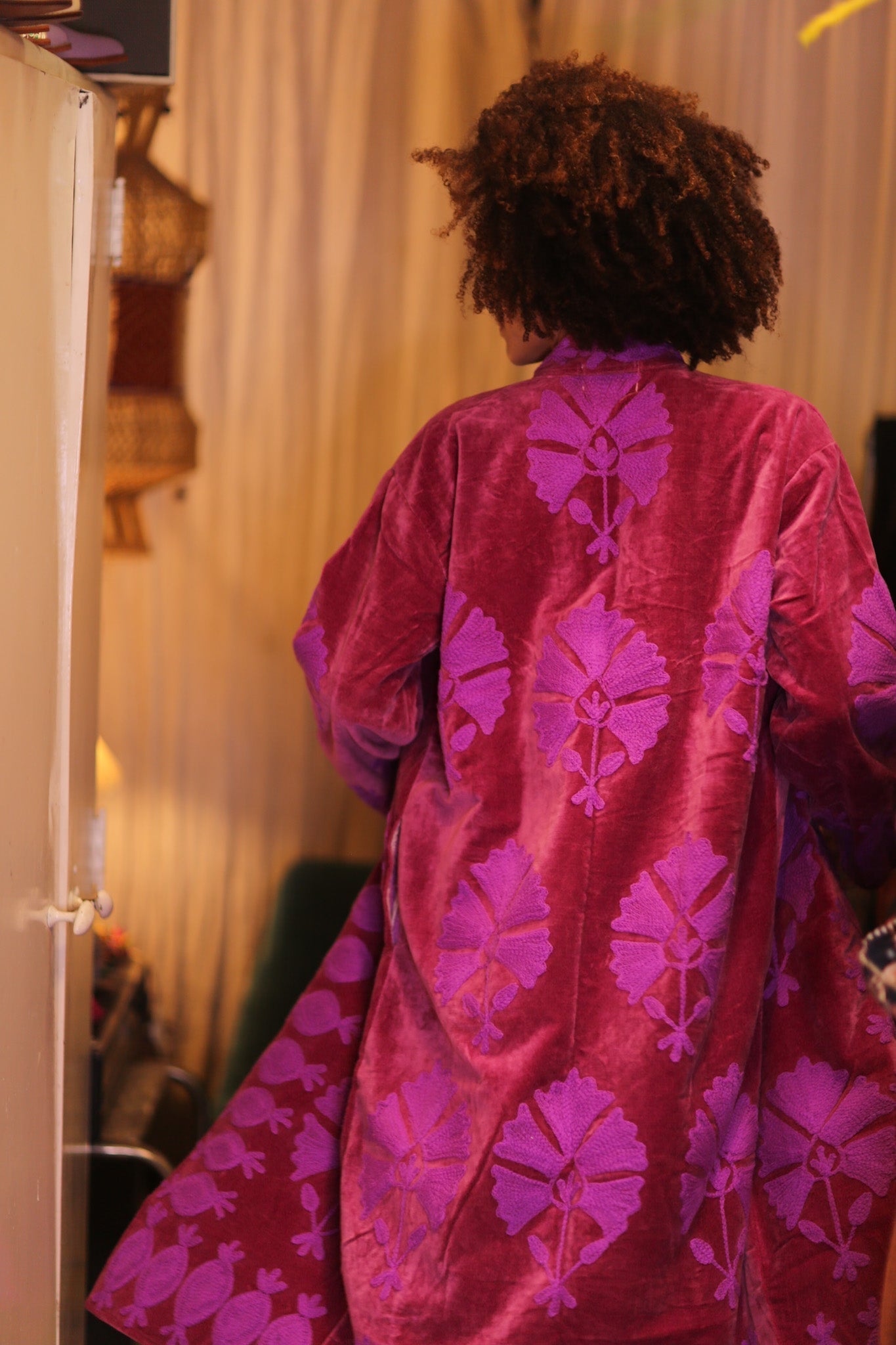 EMBROIDERED VELVET LONG COAT MISCHKA MAYA - MOMO STUDIO BERLIN - Berlin Concept Store - sustainable & ethical fashion
