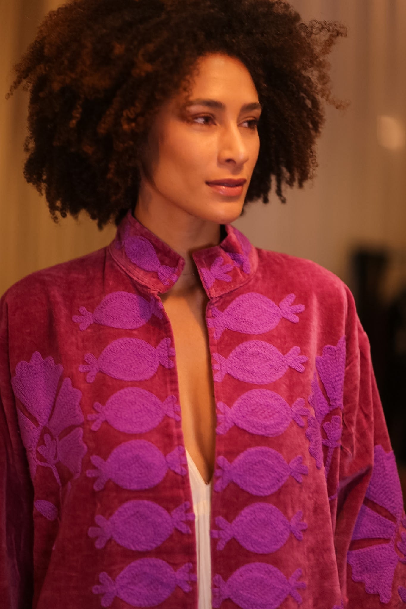 EMBROIDERED VELVET LONG COAT MISCHKA MAYA - MOMO STUDIO BERLIN - Berlin Concept Store - sustainable & ethical fashion