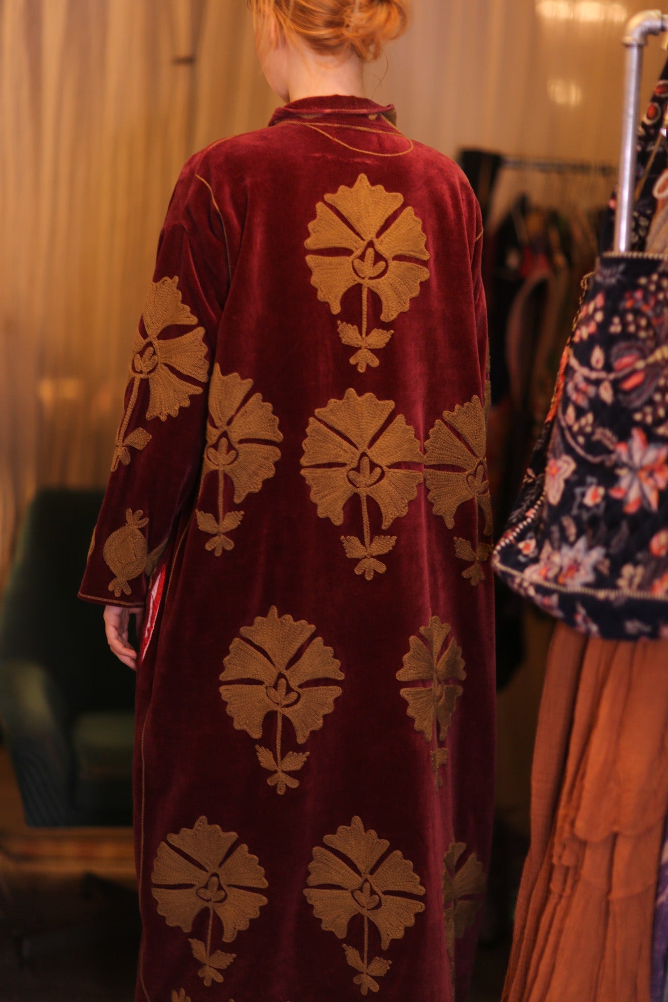 EMBROIDERED VELVET LONG COAT MISCHKA NFAI - MOMO STUDIO BERLIN - Berlin Concept Store - sustainable & ethical fashion