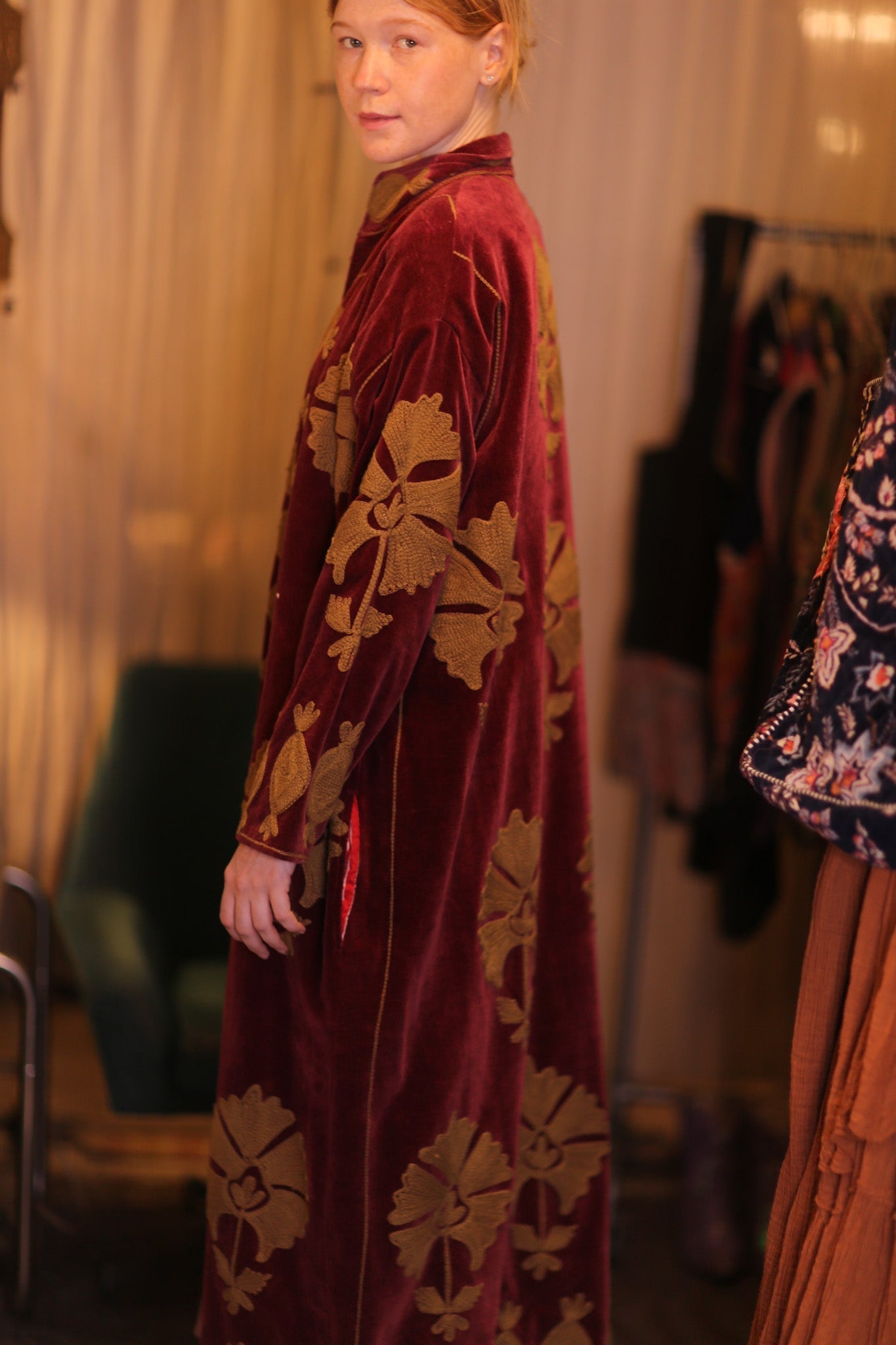 EMBROIDERED VELVET LONG COAT MISCHKA NFAI - MOMO STUDIO BERLIN - Berlin Concept Store - sustainable & ethical fashion