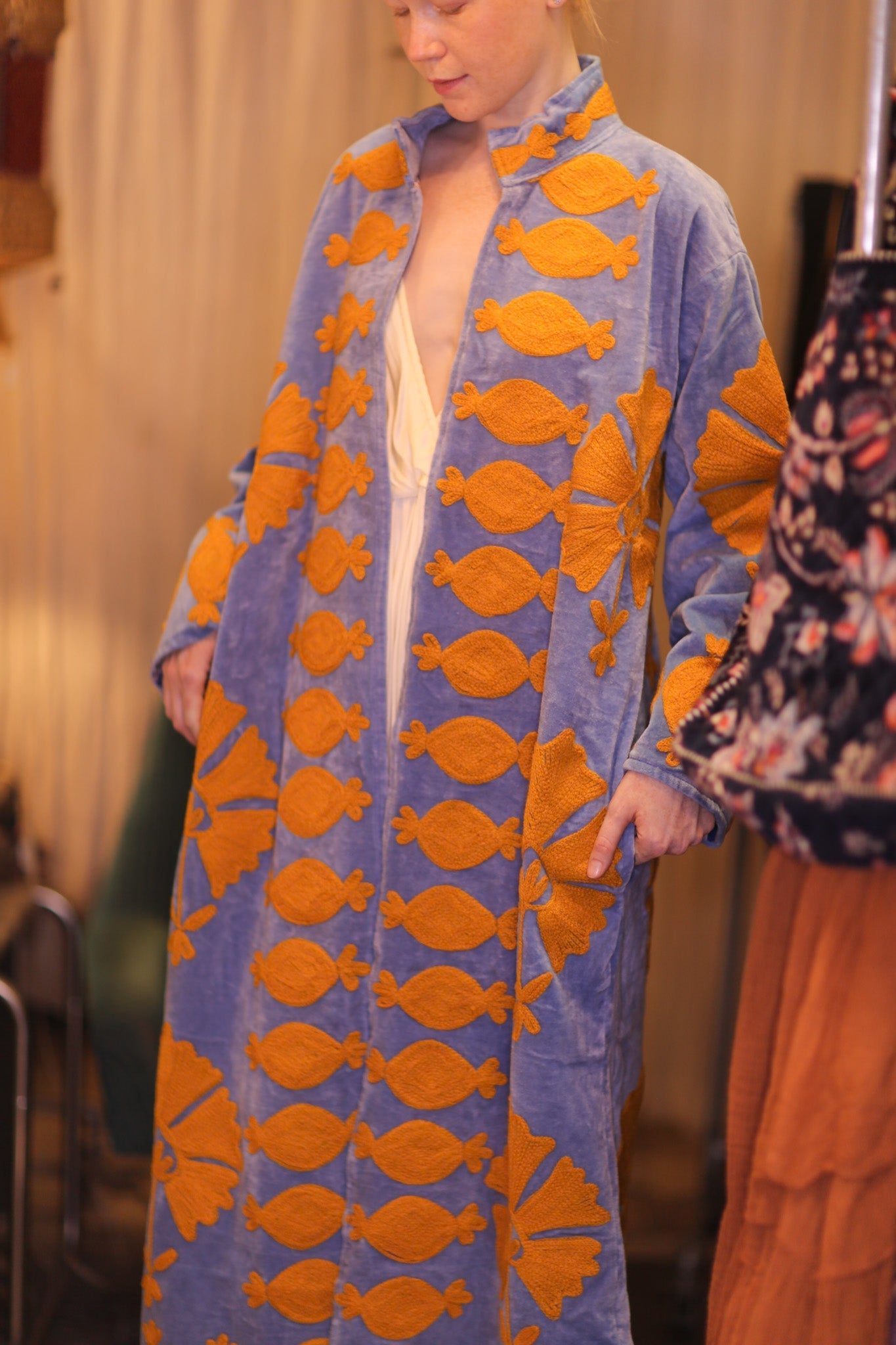 EMBROIDERED VELVET LONG COAT MISCHKA PNAM - MOMO STUDIO BERLIN - Berlin Concept Store - sustainable & ethical fashion