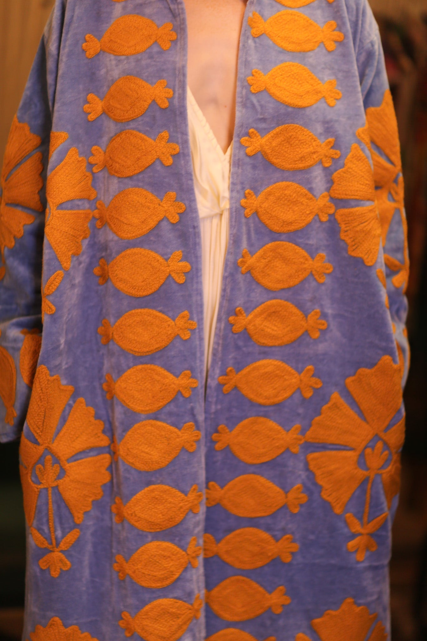 EMBROIDERED VELVET LONG COAT MISCHKA PNAM - MOMO STUDIO BERLIN - Berlin Concept Store - sustainable & ethical fashion