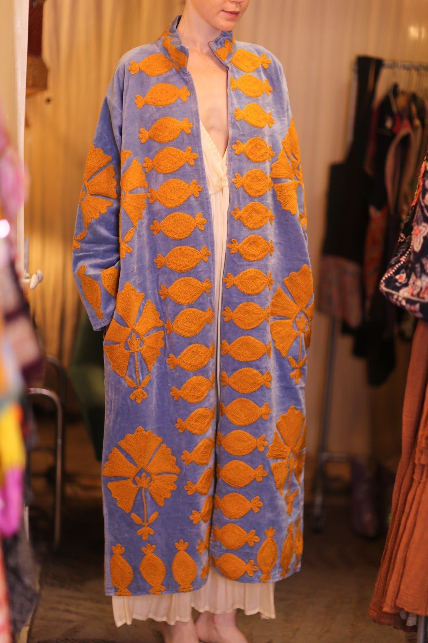 EMBROIDERED VELVET LONG COAT MISCHKA PNAM - MOMO STUDIO BERLIN - Berlin Concept Store - sustainable & ethical fashion
