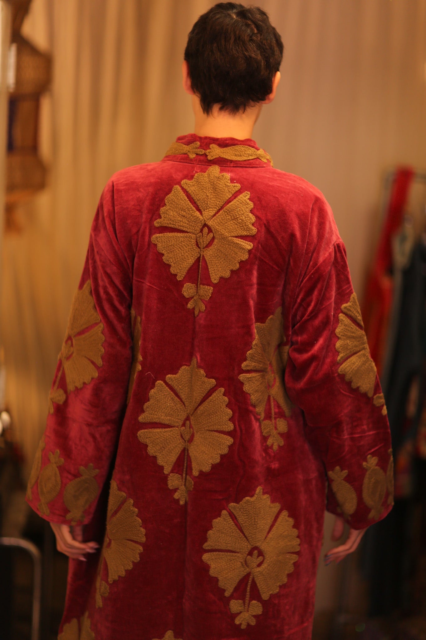 EMBROIDERED VELVET LONG JACKET MISCHKA NMIM - MOMO STUDIO BERLIN - Berlin Concept Store - sustainable & ethical fashion