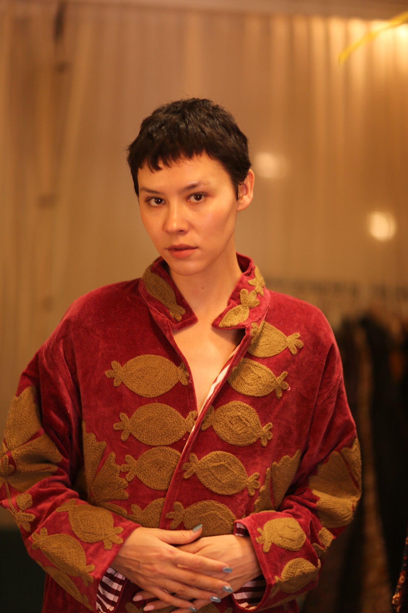 EMBROIDERED VELVET LONG JACKET MISCHKA NMIM - MOMO STUDIO BERLIN - Berlin Concept Store - sustainable & ethical fashion
