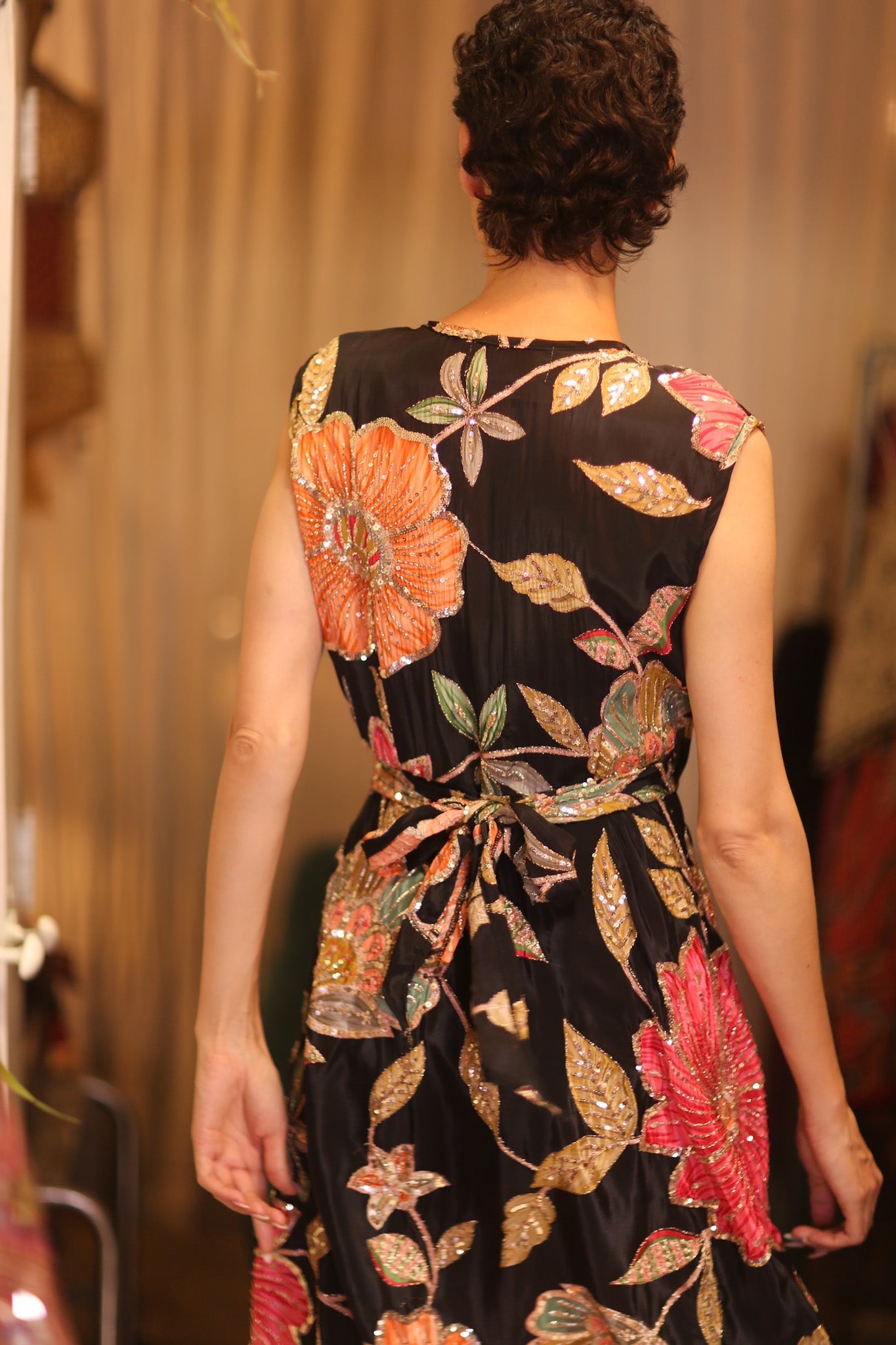 EMBROIDERED WARP SILK DRESS GABRIELE SHONE - MOMO STUDIO BERLIN - Berlin Concept Store - sustainable & ethical fashion