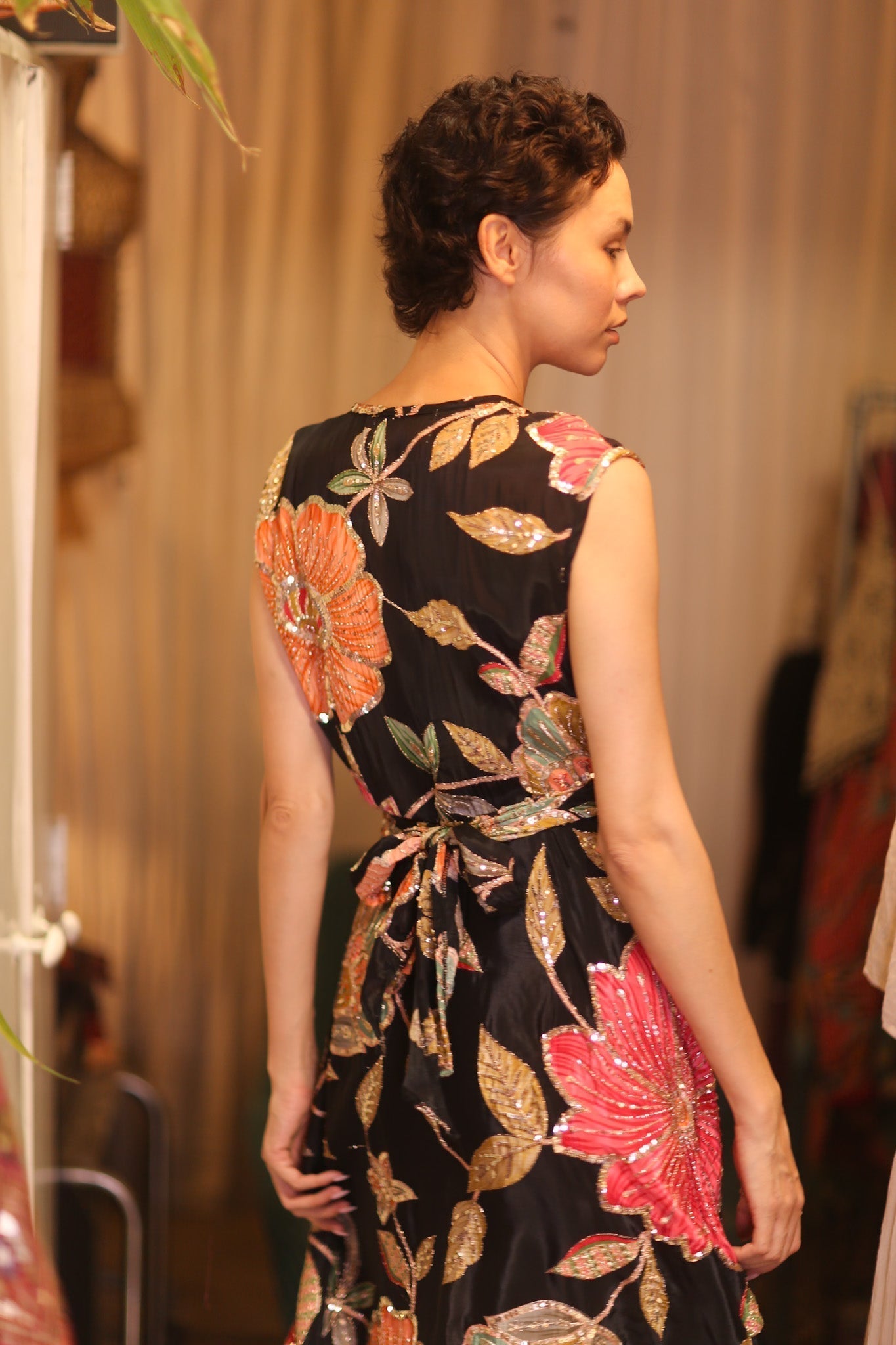 EMBROIDERED WARP SILK DRESS GABRIELE SHONE - MOMO STUDIO BERLIN - Berlin Concept Store - sustainable & ethical fashion