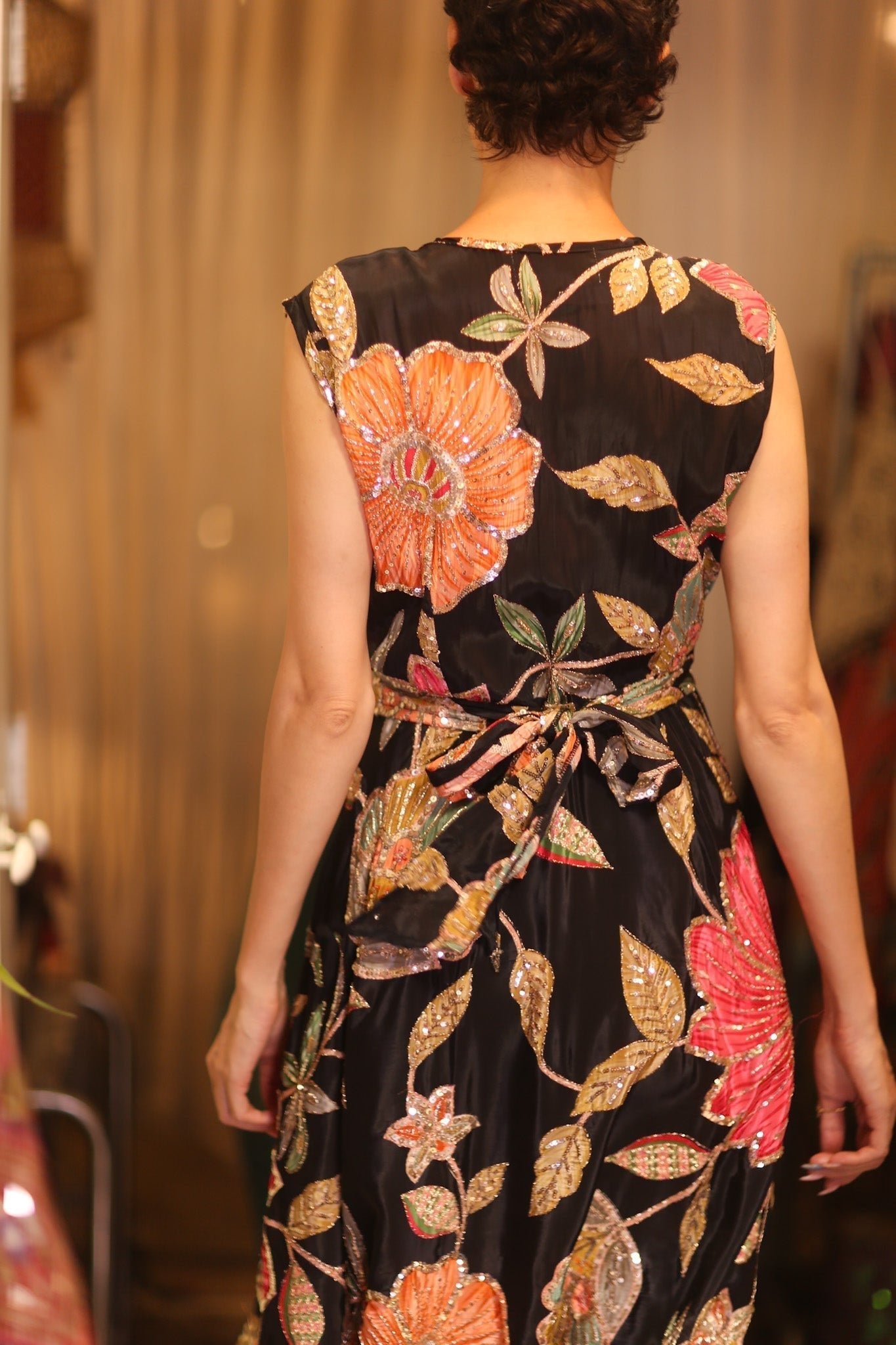 EMBROIDERED WARP SILK DRESS GABRIELE SHONE - MOMO STUDIO BERLIN - Berlin Concept Store - sustainable & ethical fashion