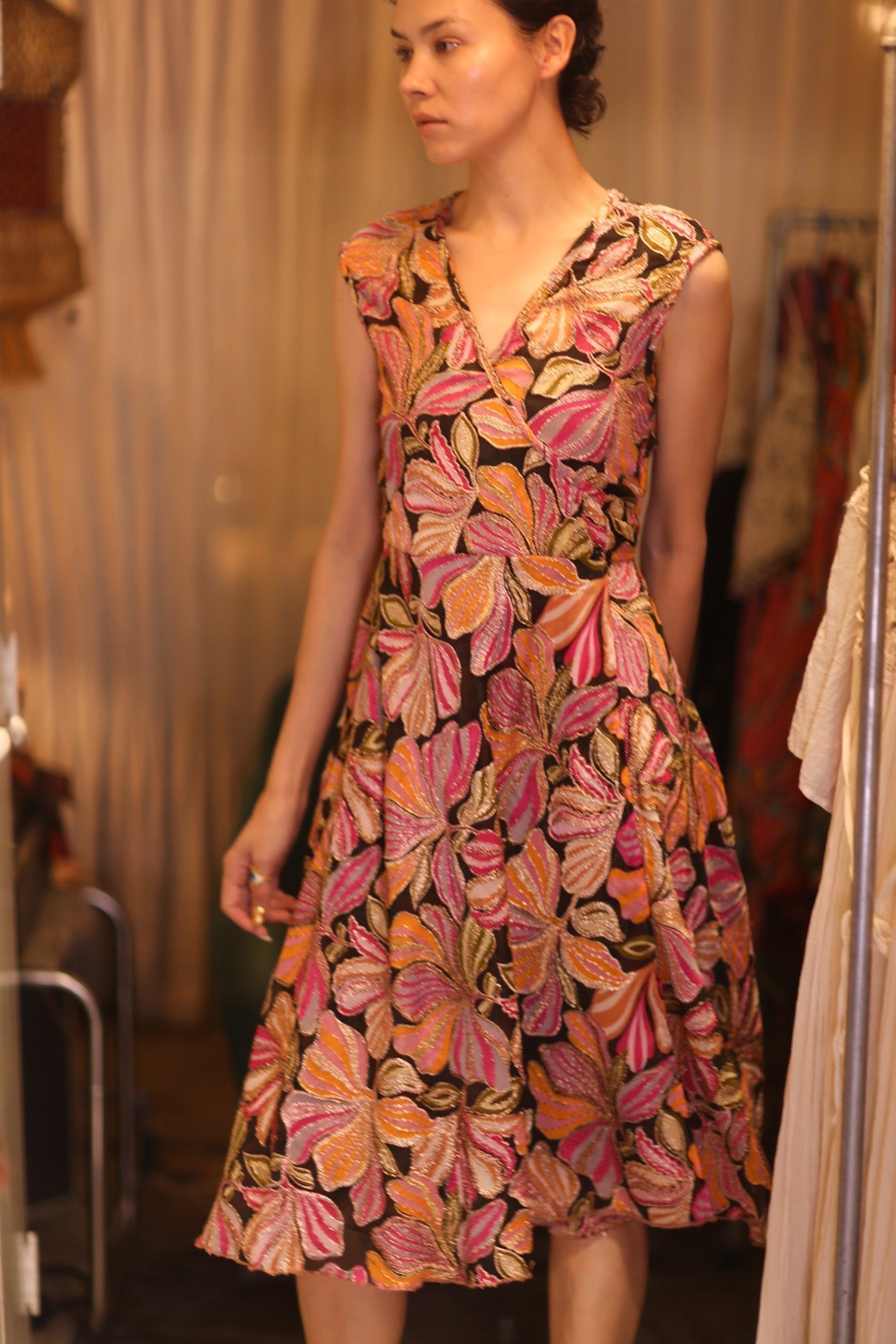 EMBROIDERED WARP SILK DRESS GABRIELE YWATKYAY - MOMO STUDIO BERLIN - Berlin Concept Store - sustainable & ethical fashion