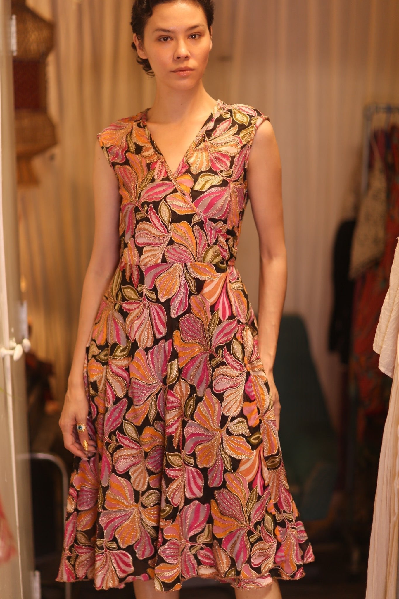 EMBROIDERED WARP SILK DRESS GABRIELE YWATKYAY - MOMO STUDIO BERLIN - Berlin Concept Store - sustainable & ethical fashion