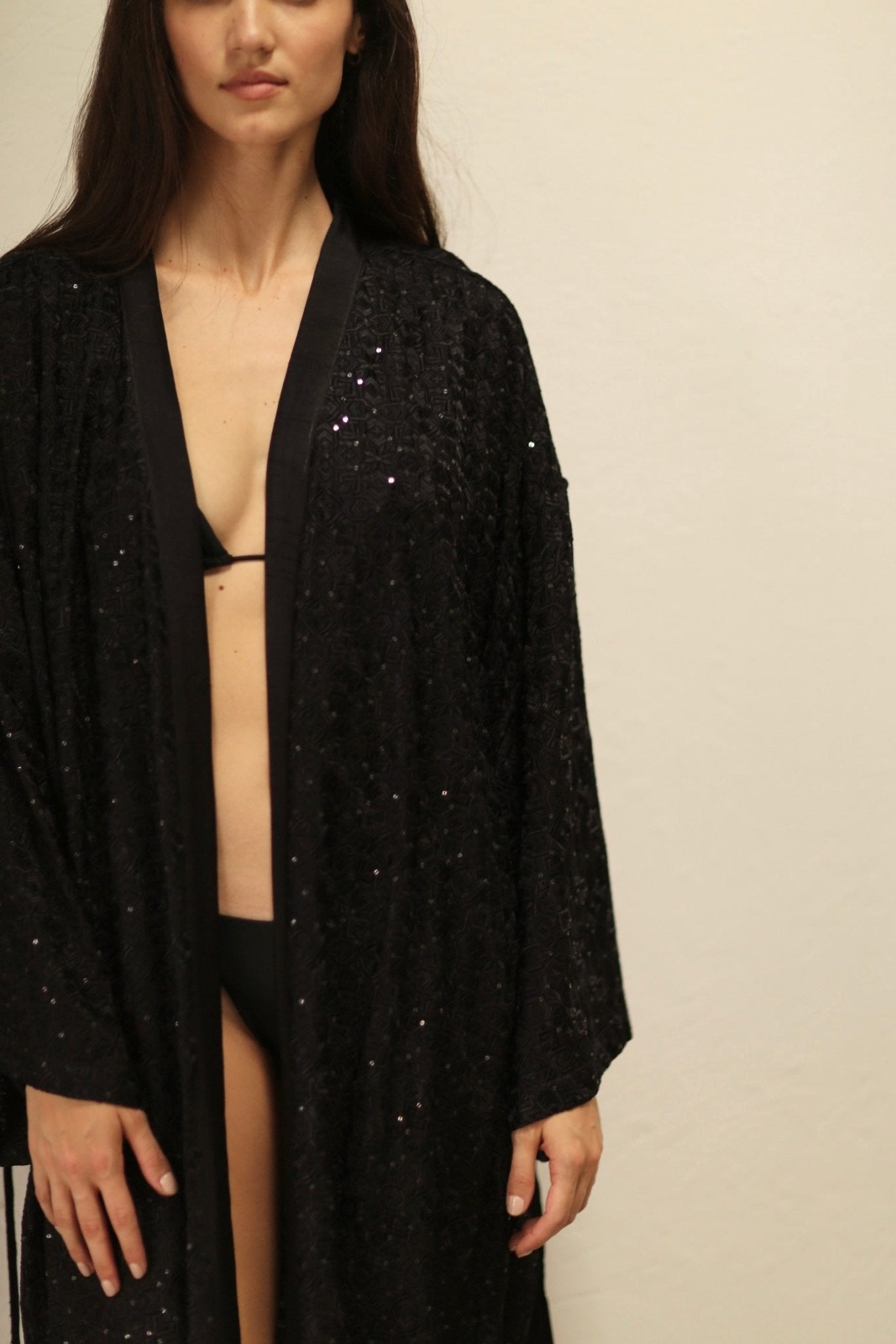 EREBUS BLACK SILK KIMONO - MOMO STUDIO BERLIN - Berlin Concept Store - sustainable & ethical fashion