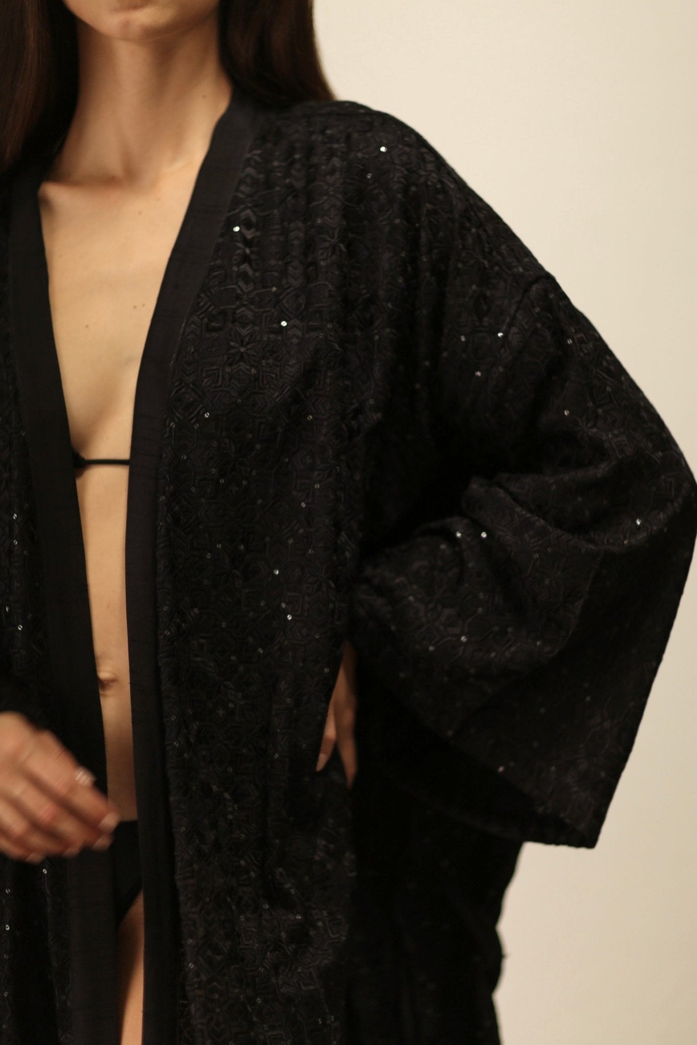 EREBUS BLACK SILK KIMONO - MOMO STUDIO BERLIN - Berlin Concept Store - sustainable & ethical fashion