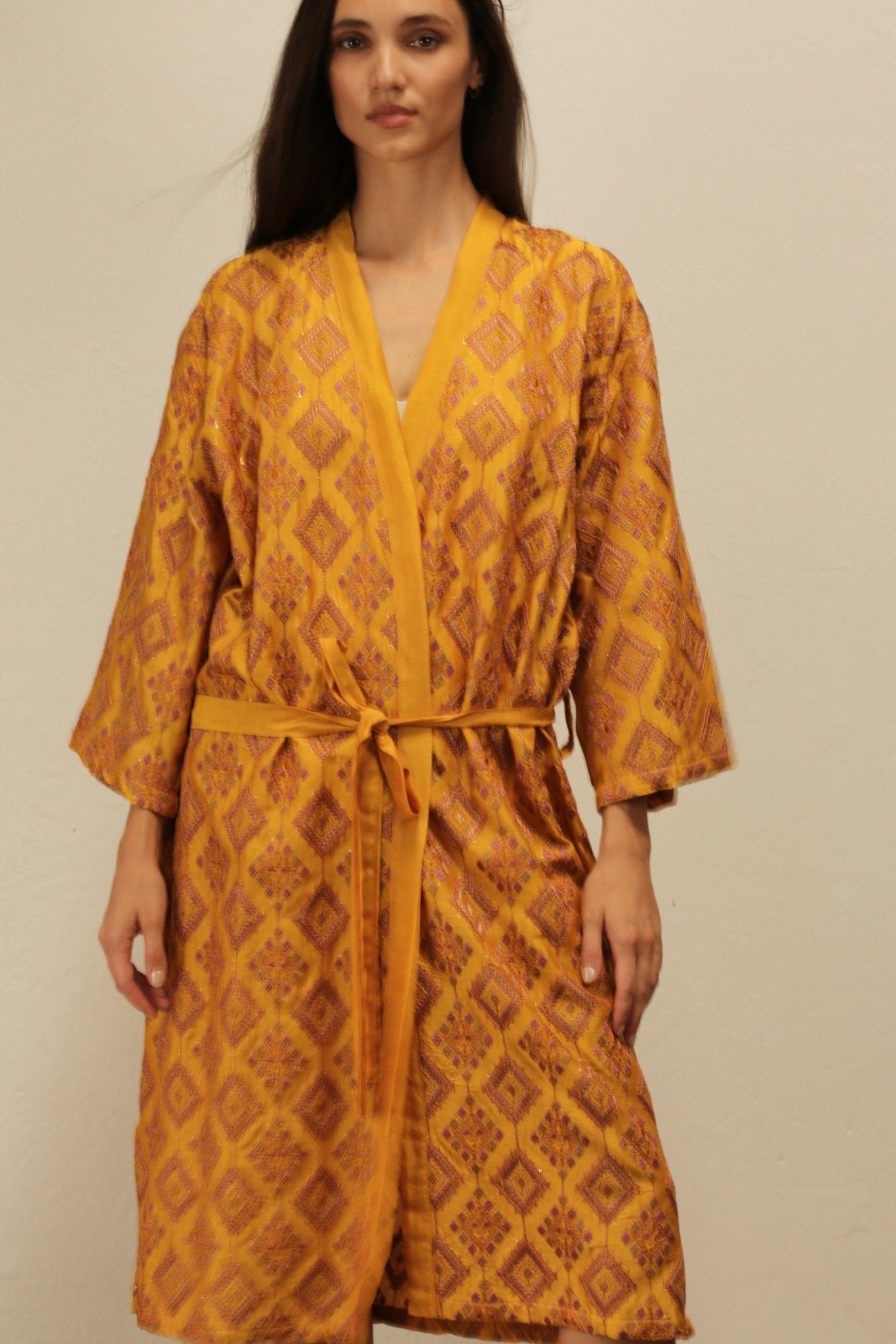 EUPHROSYNE SILK EMBROIDERED KIMONO - MOMO STUDIO BERLIN - Berlin Concept Store - sustainable & ethical fashion