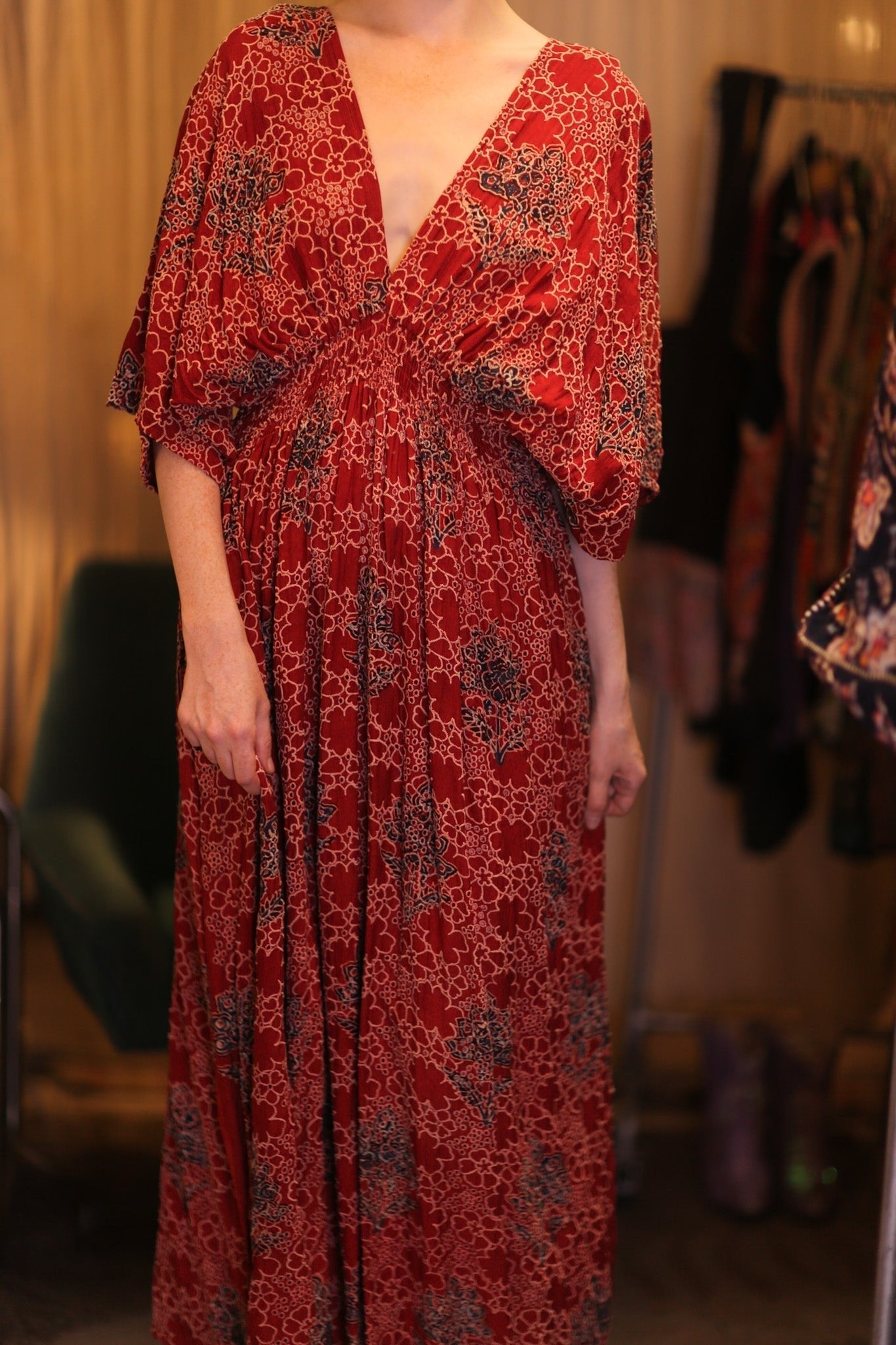 EYELET EMBROIDERED FABRIC DRESS ZURI ROSE - MOMO STUDIO BERLIN - Berlin Concept Store - sustainable & ethical fashion