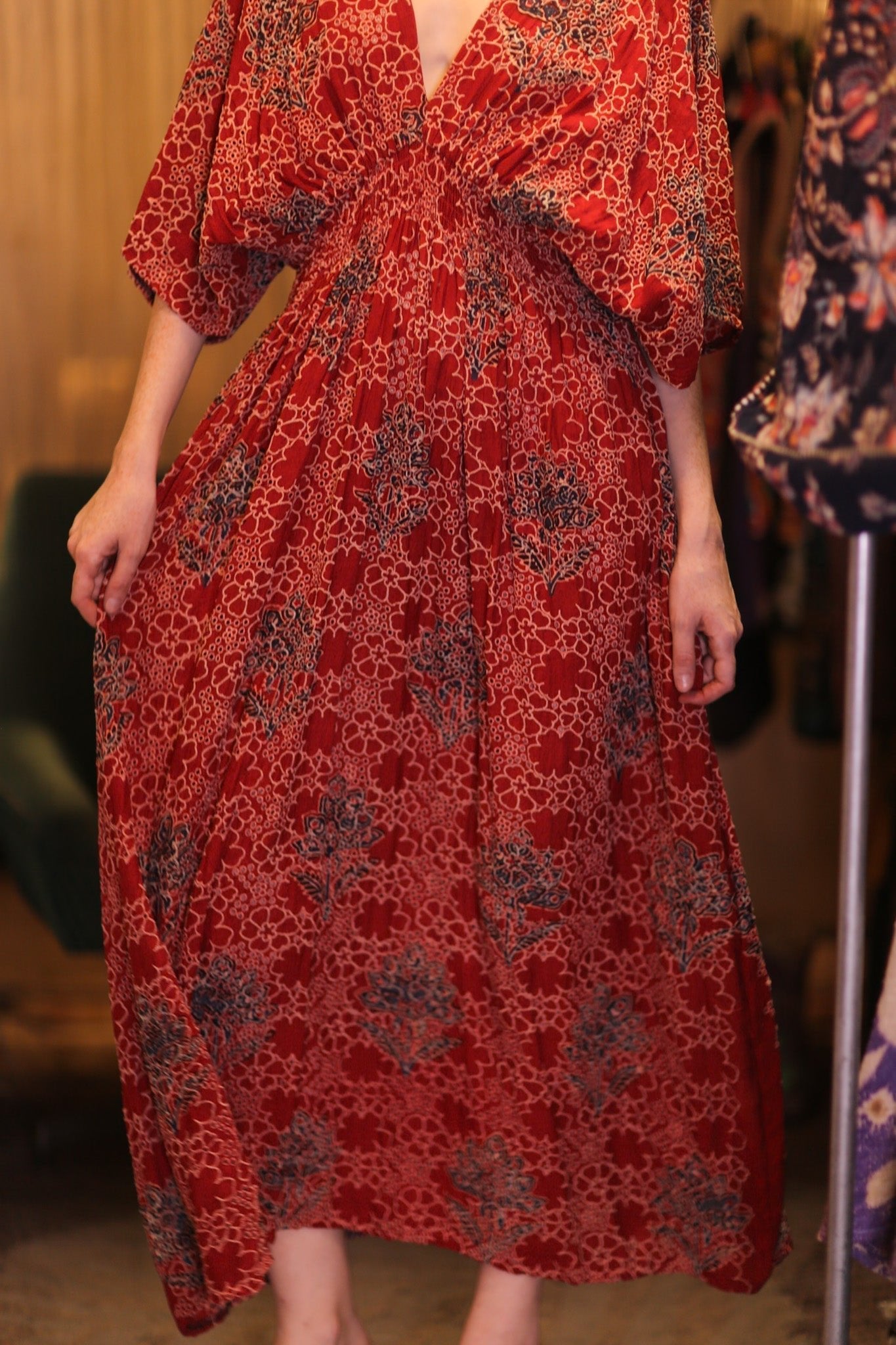 EYELET EMBROIDERED FABRIC DRESS ZURI ROSE - MOMO STUDIO BERLIN - Berlin Concept Store - sustainable & ethical fashion